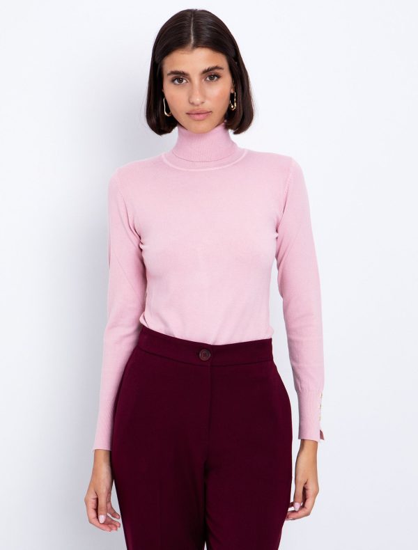 Toi&Moi Basic πλεκτό ζιβάγκο 70-4819-225-Pink/Ρόζ