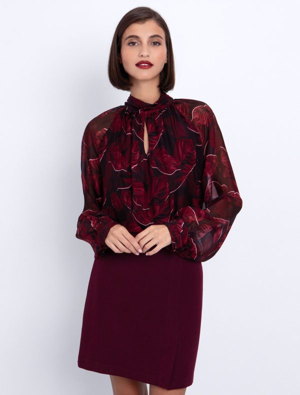 Toi&Moi Εμπριμέ μπλούζα viscose-μετάξι 30-5682-225-Printed/Εμπριμέ