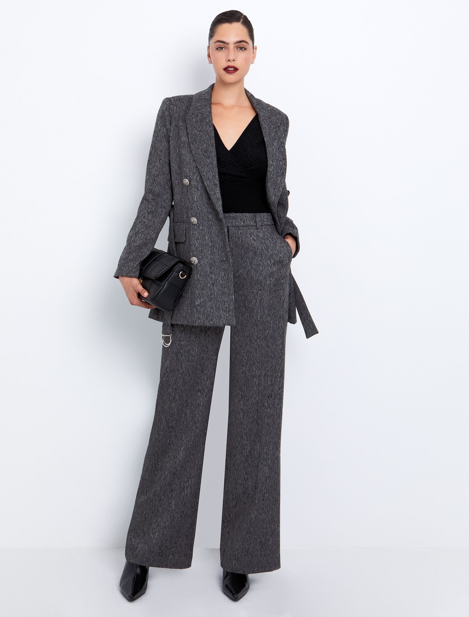 Toi&Moi Μελανζέ παντελόνι ίσια γραμμή 20-5588-225-Grey/Γκρί Toi&Moi Μελανζέ παντελόνι ίσια γραμμή 20-5588-225-Grey/Γκρί