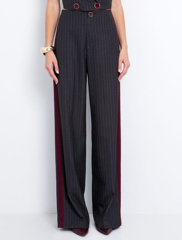 Toi&Moi Ριγέ παντελόνι σε αντίθεση 20-5717-225-Stripped/Ριγέ