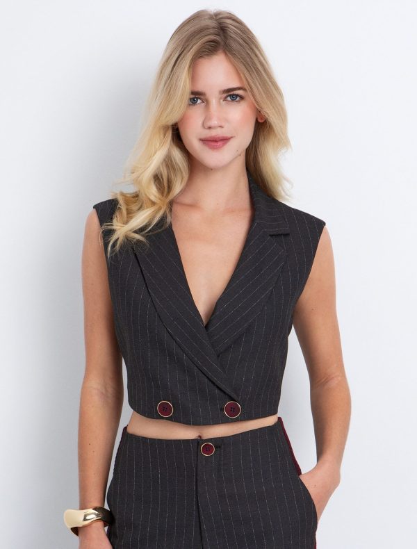 Toi&Moi Ριγέ γιλέκο σταυρωτό 40-0840-225-Stripped/Ριγέ