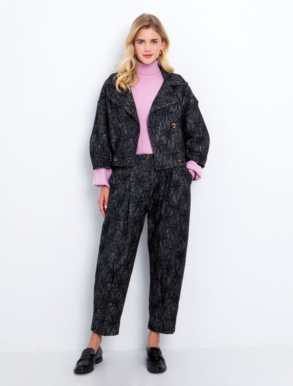 Toi&Moi Εμπριμέ τζάκετ σταυρωτό 60-1726-225-Grey/Γκρί