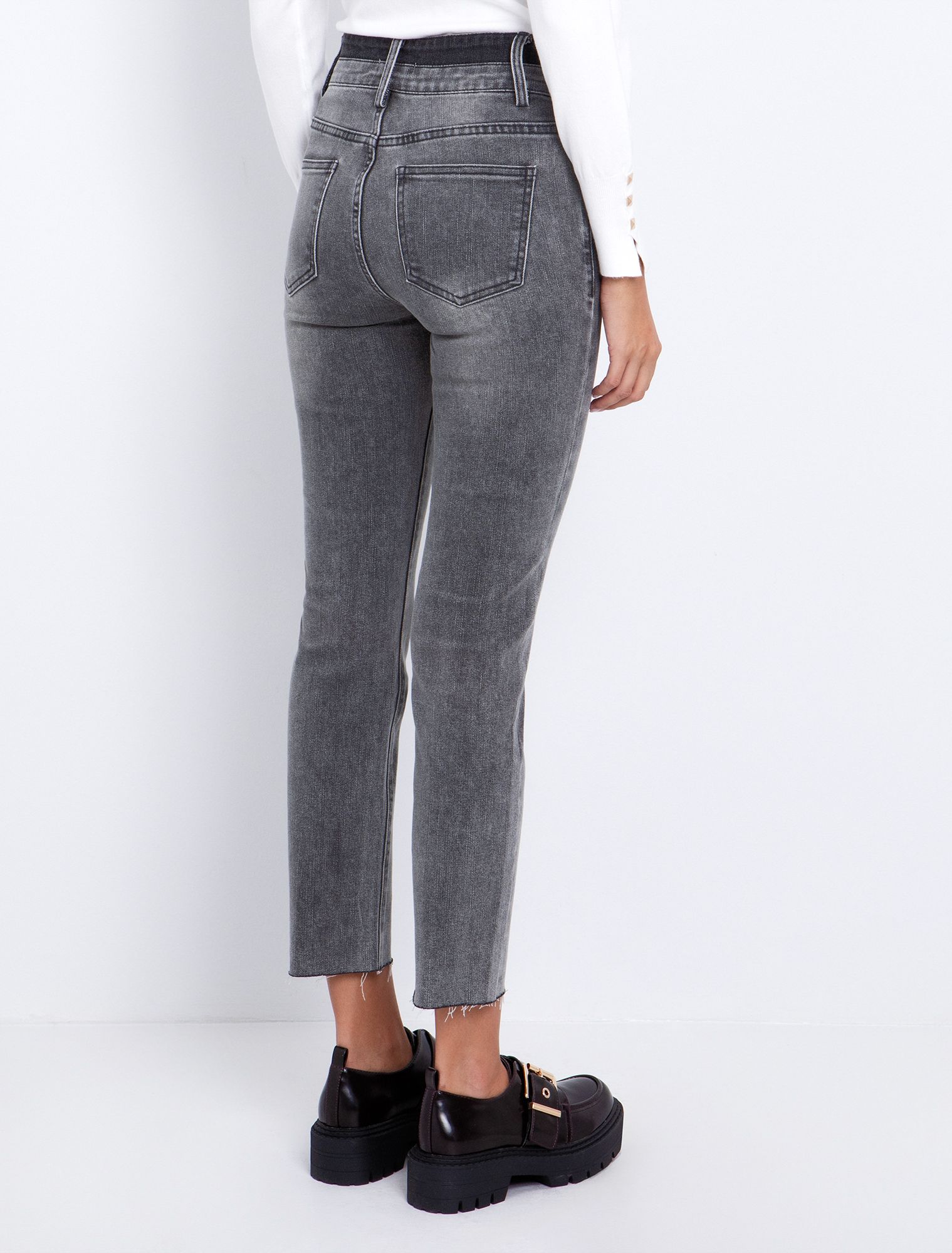 Toi&Moi Skinny jean με ξέφτια 20-5525-225-Grey/Γκρί Toi&Moi Skinny jean με ξέφτια 20-5525-225-Grey/Γκρί