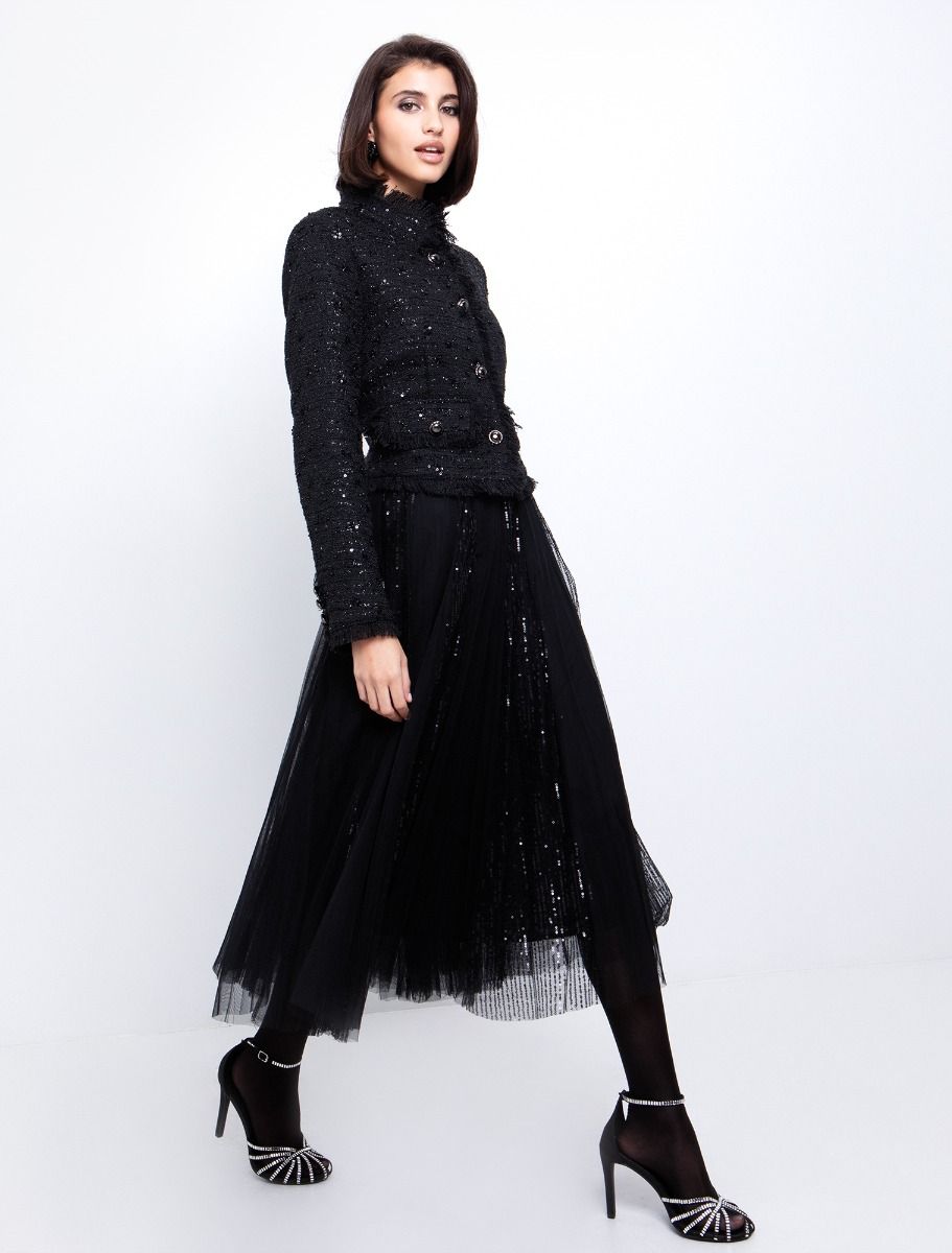 Toi&Moi Xmas: Tulle φούστα με παγιέτα 10-4018-225-Black/Μαύρο Toi&Moi Xmas: Tulle φούστα με παγιέτα 10-4018-225-Black/Μαύρο