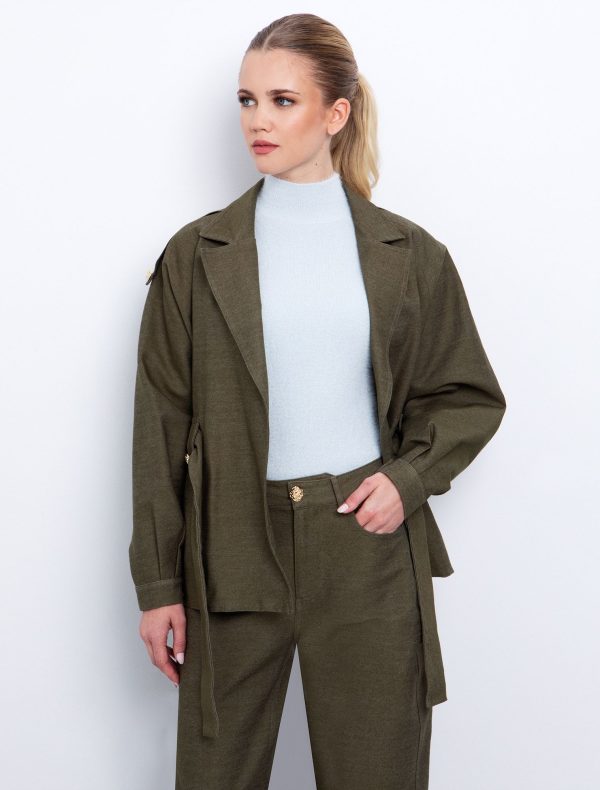 Toi&Moi Τζάκετ military 60-1711-225-Khaki/Xακί