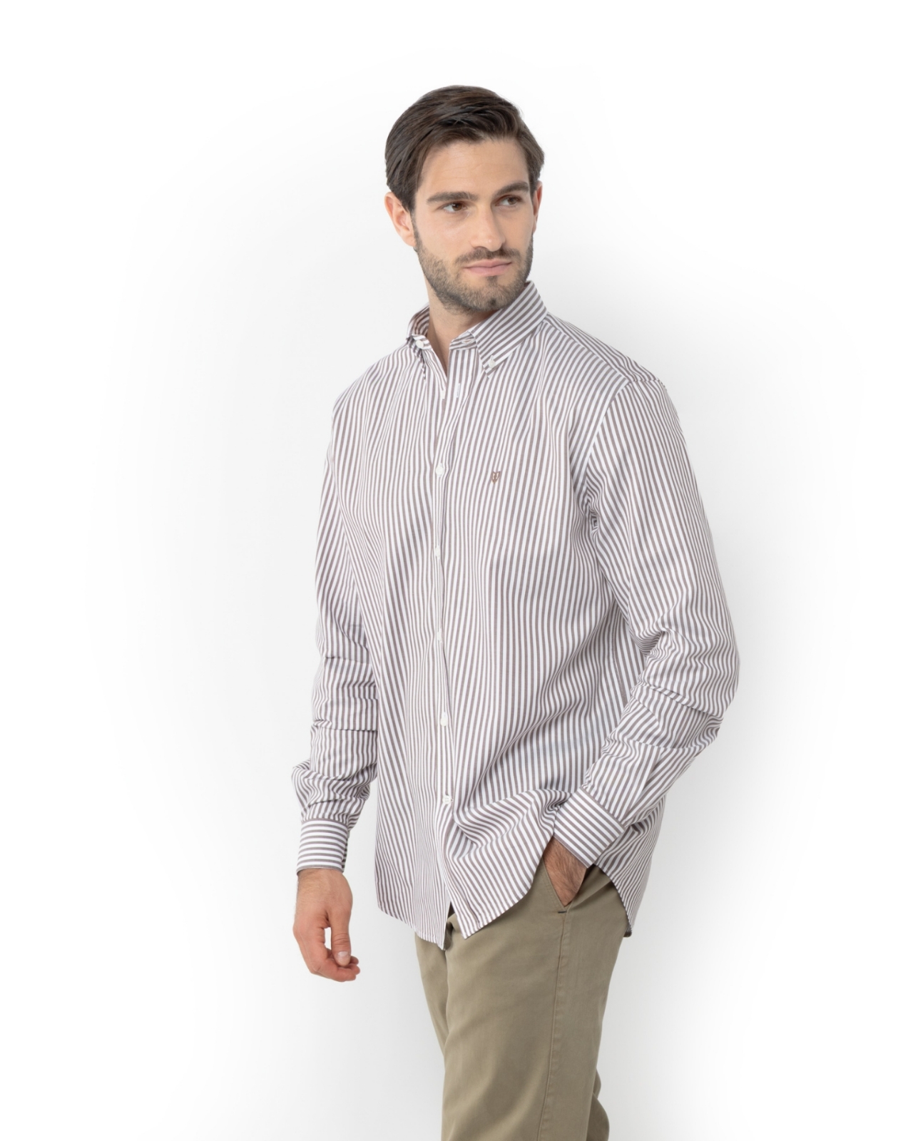 The Bostonians ΠΟΥΚΑΜΙΣΟ ACORN TWILL REGULAR FIT-3AAS4896-B745-BROWN-KAΦΕ The Bostonians ΠΟΥΚΑΜΙΣΟ ACORN TWILL REGULAR FIT-3AAS4896-B745-BROWN-KAΦΕ