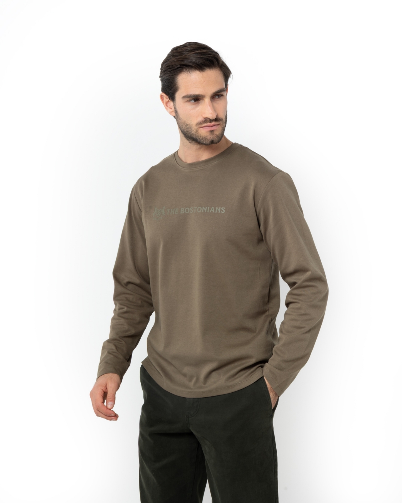 The Bostonians ΜΠΛΟΥΖΑ T-SHIRT REGULAR FIT-3TL0015-B370-OLIVE-ΛΑΔΙ The Bostonians ΜΠΛΟΥΖΑ T-SHIRT REGULAR FIT-3TL0015-B370-OLIVE-ΛΑΔΙ