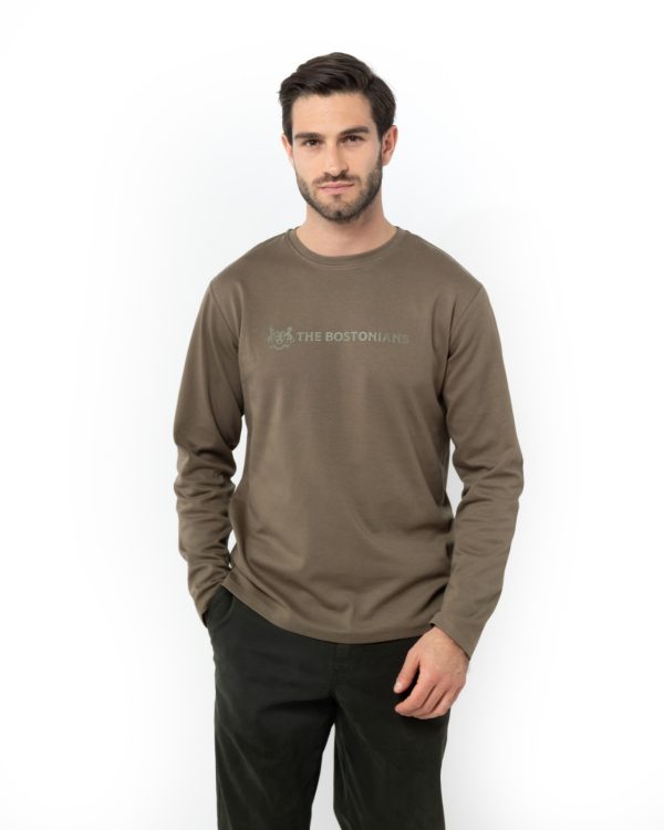 The Bostonians ΜΠΛΟΥΖΑ T-SHIRT REGULAR FIT-3TL0015-B370-OLIVE-ΛΑΔΙ