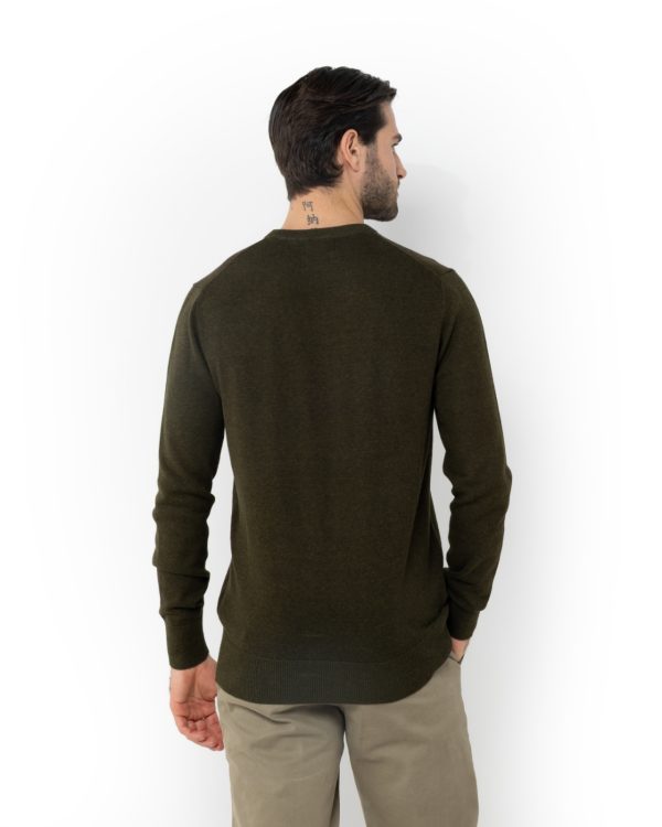 The Bostonians ΠΛΕΚΤΟ ΛΑΙΜΟΚΟΨΗ REGULAR FIT-3MR1063-B375-OLIVE-ΛΑΔΙ