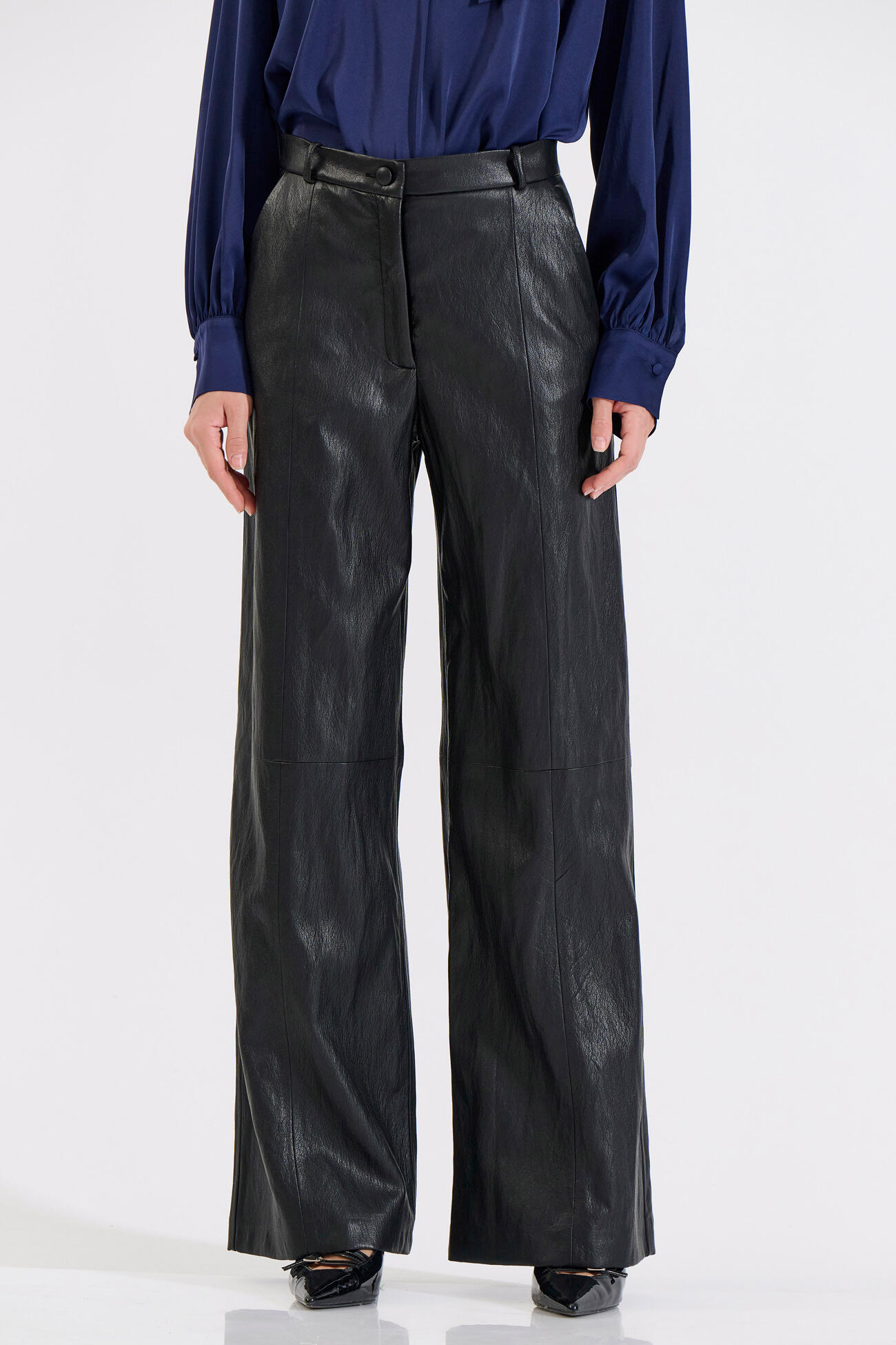 Bill Cost Παντελόνι από Δερματίνη σε Ίσια Γραμμή-10-010191-0-Black/Μαύρο Bill Cost Παντελόνι από Δερματίνη σε Ίσια Γραμμή-10-010191-0-Black/Μαύρο