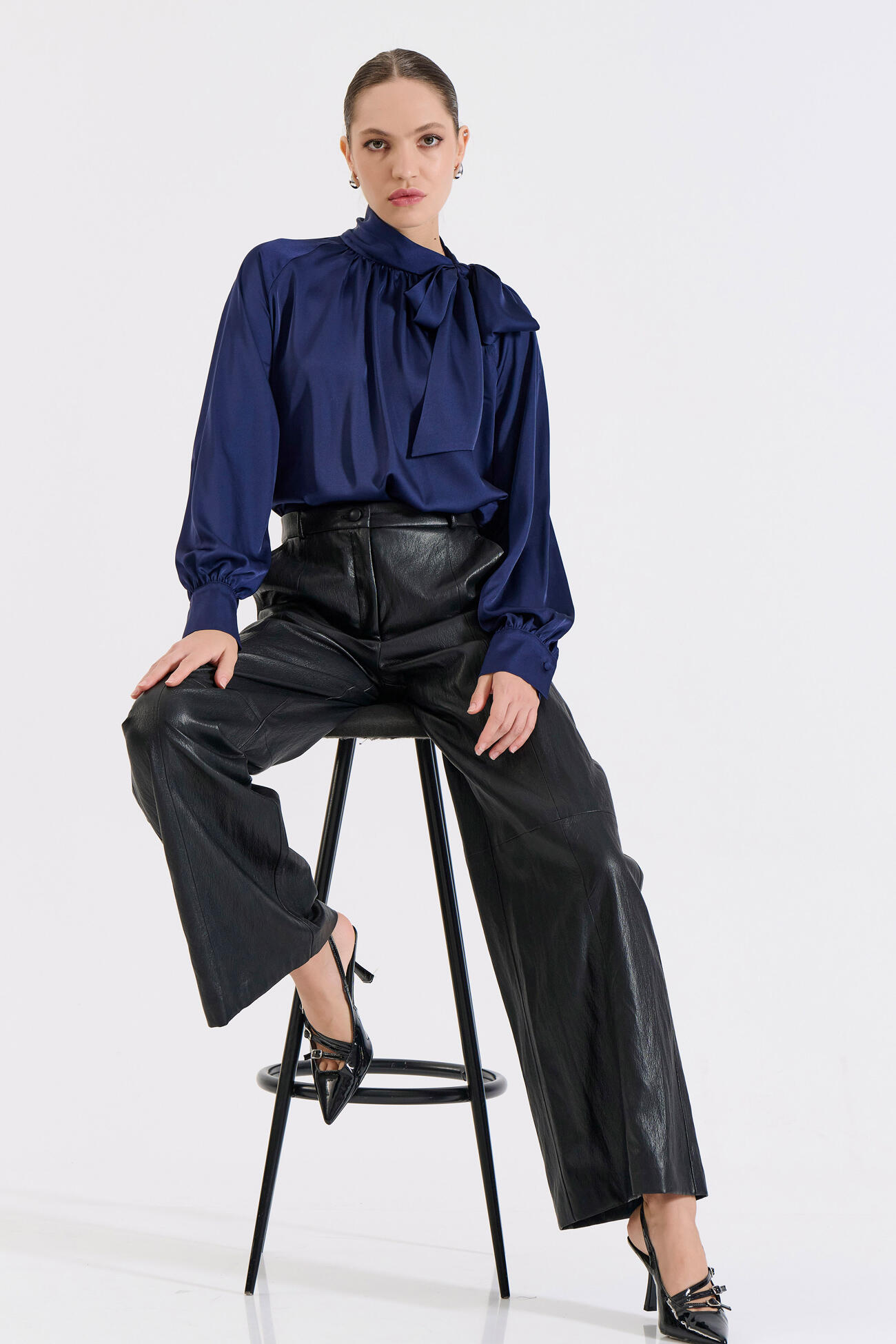 Bill Cost Παντελόνι από Δερματίνη σε Ίσια Γραμμή-10-010191-0-Black/Μαύρο Bill Cost Παντελόνι από Δερματίνη σε Ίσια Γραμμή-10-010191-0-Black/Μαύρο