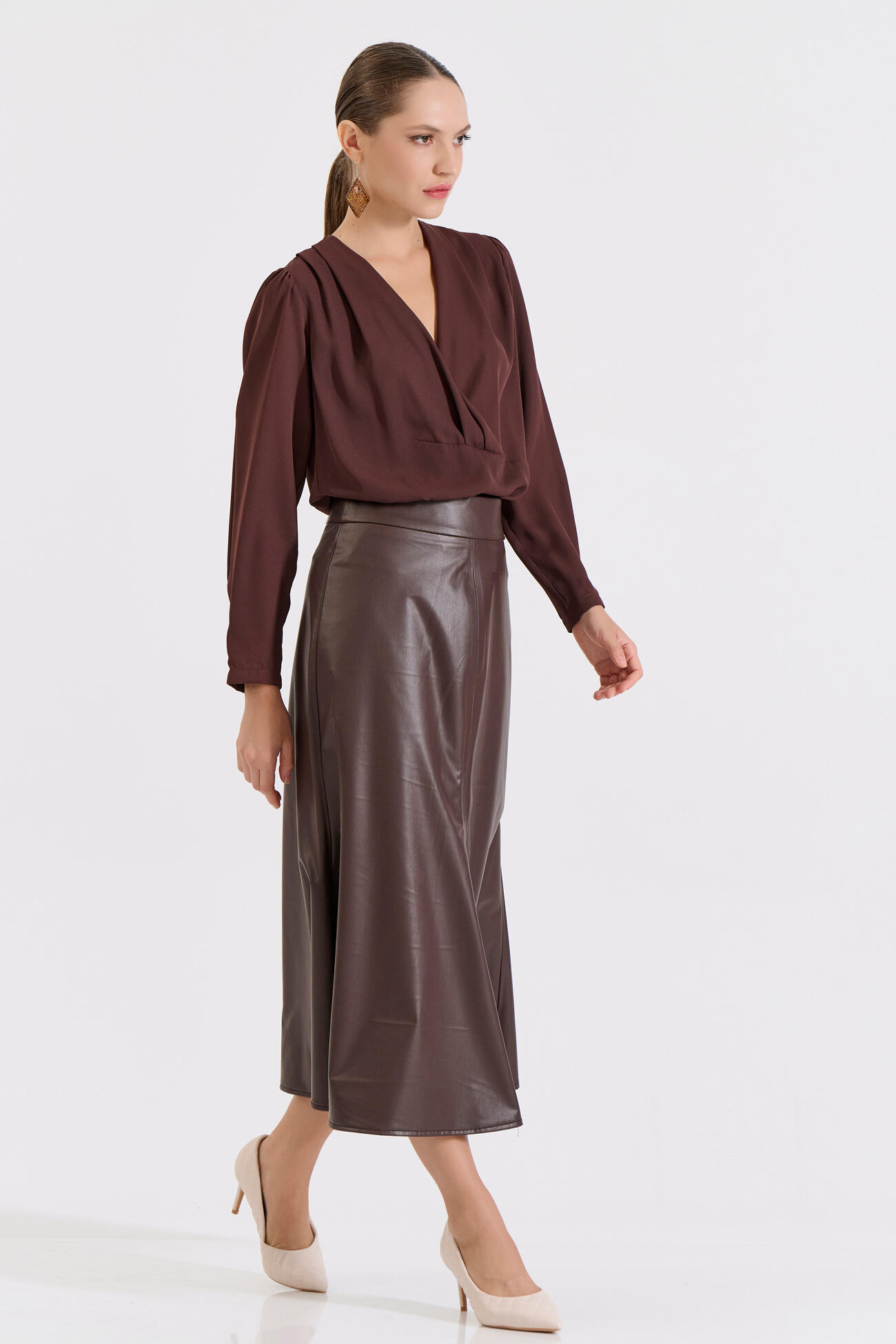 Bill Cost Κλος φούστα δερματίνη 10-010199-0-Brown/Καφέ Bill Cost Κλος φούστα δερματίνη 10-010199-0-Brown/Καφέ