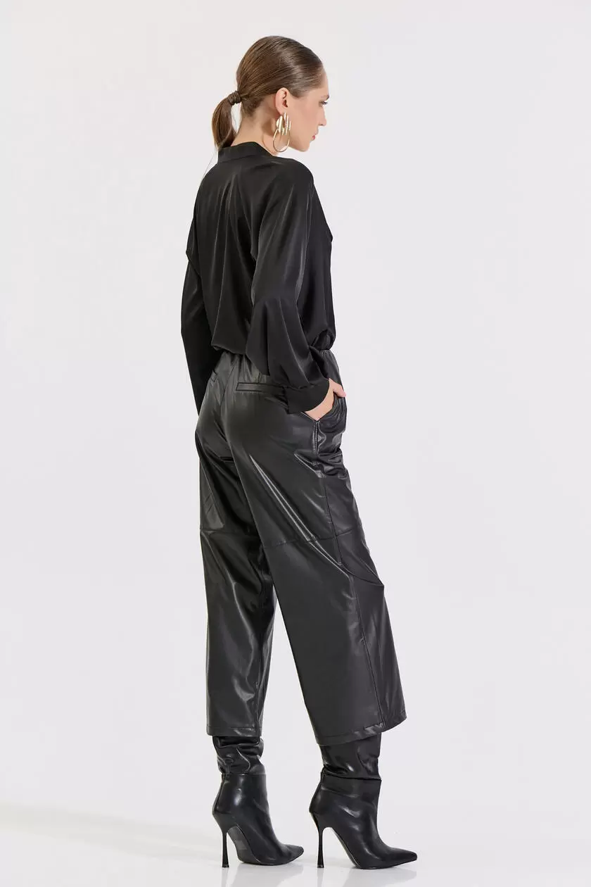 Bill Cost Ζιπ Κιλότ από Δερματίνη-10-010200-0-Black/Μαύρο Bill Cost Ζιπ Κιλότ από Δερματίνη-10-010200-0-Black/Μαύρο