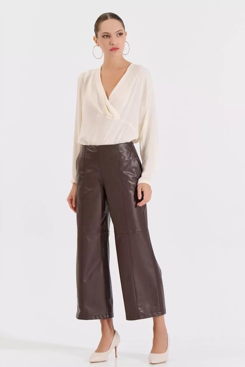 Bill Cost Ζιπ Κιλότ από Δερματίνη-10-010200-0-Brown/Καφέ Bill Cost Ζιπ Κιλότ από Δερματίνη-10-010200-0-Brown/Καφέ