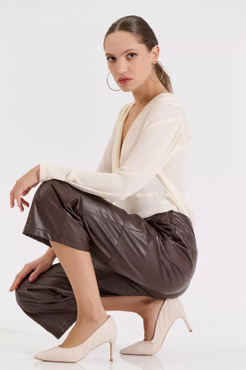 Bill Cost Ζιπ Κιλότ από Δερματίνη-10-010200-0-Brown/Καφέ Bill Cost Ζιπ Κιλότ από Δερματίνη-10-010200-0-Brown/Καφέ