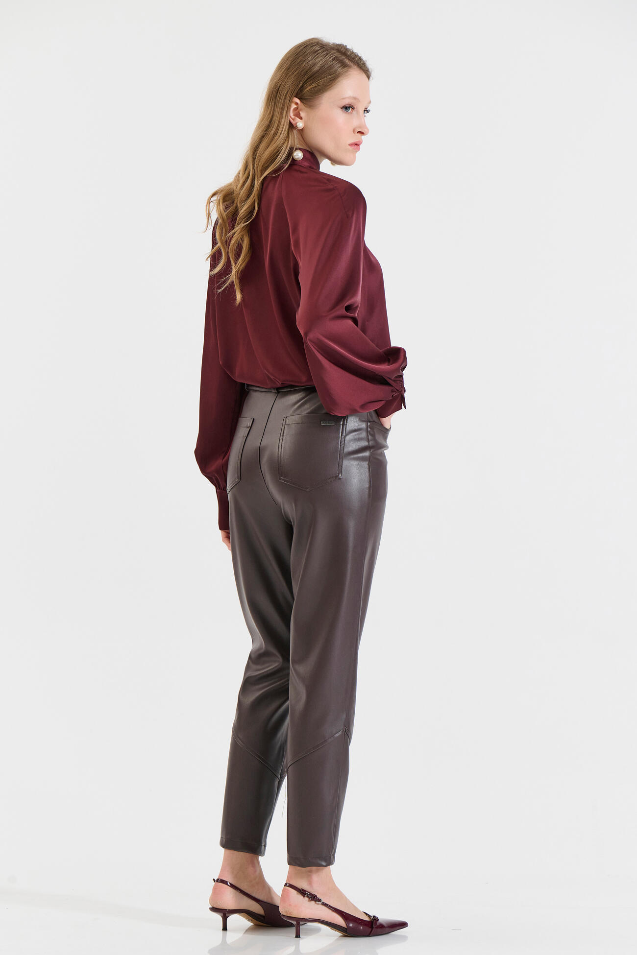 Bill Cost Παντελόνι Πεντάτσεπο από Δερματίνη-10-010202-0-Brown/Καφέ Bill Cost Παντελόνι Πεντάτσεπο από Δερματίνη-10-010202-0-Brown/Καφέ