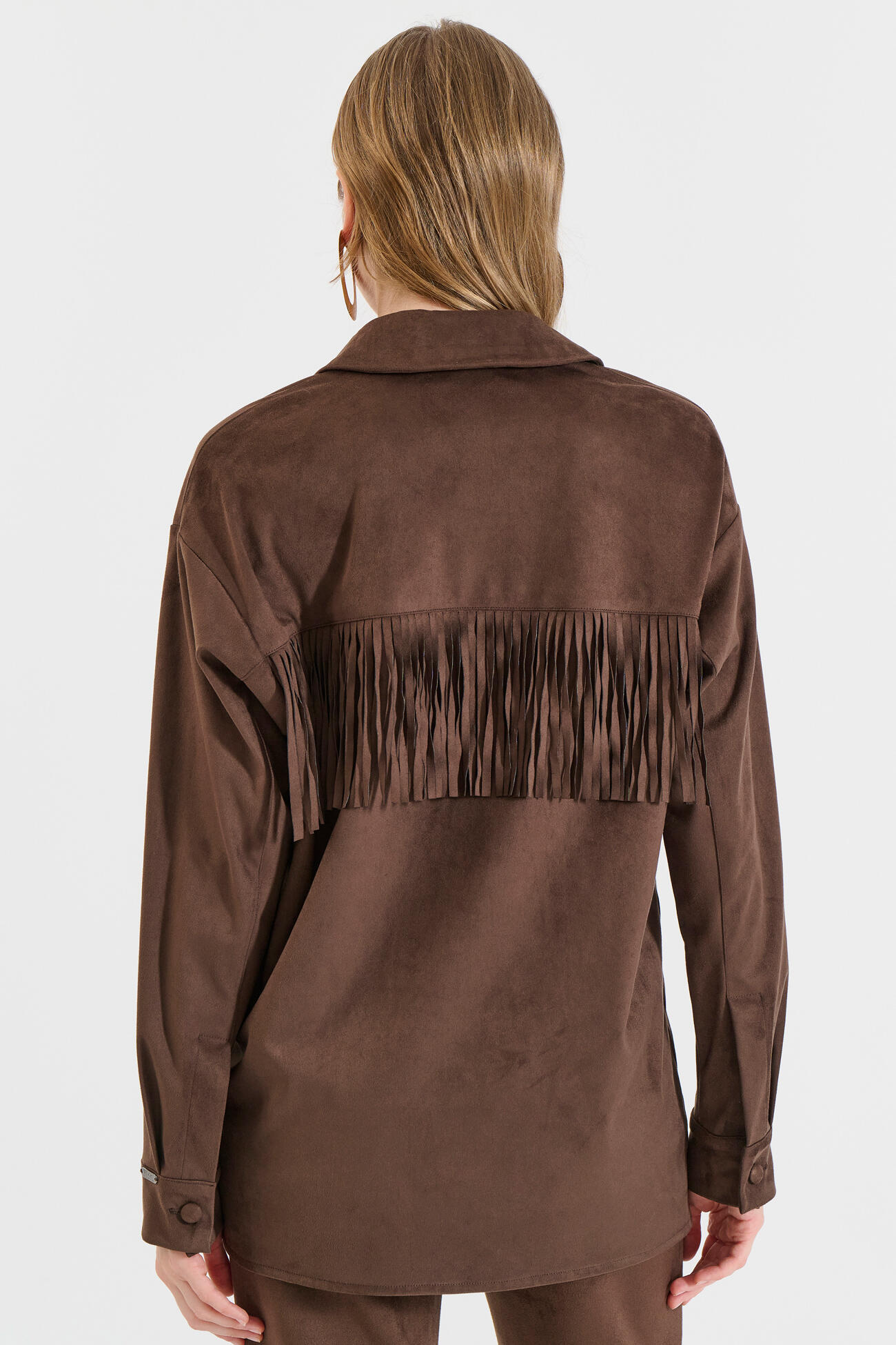 Bill Cost Πουκάμισο με Κρόσια σε Υφή Σουέτ-10-020016-0-Brown/Καφέ Bill Cost Πουκάμισο με Κρόσια σε Υφή Σουέτ-10-020016-0-Brown/Καφέ