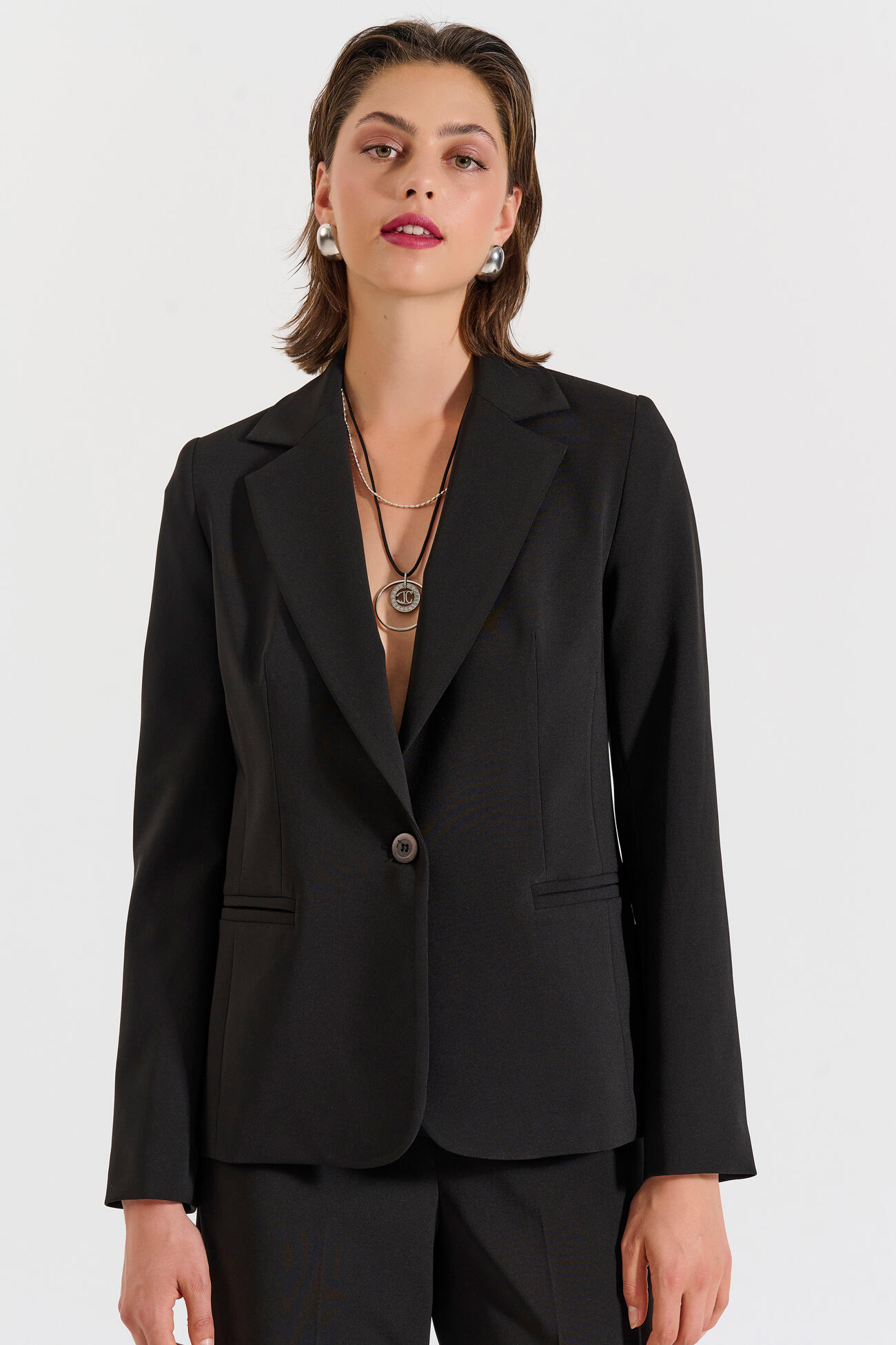 Bill Cost Σακάκι με μονό κούμπωμα-10-031039-0-Black/Μαύρο Bill Cost Σακάκι με μονό κούμπωμα-10-031039-0-Black/Μαύρο