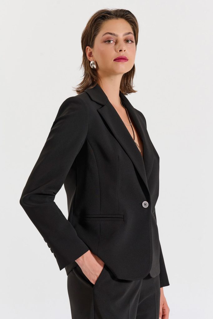 Bill Cost Σακάκι με μονό κούμπωμα-10-031039-0-Black/Μαύρο