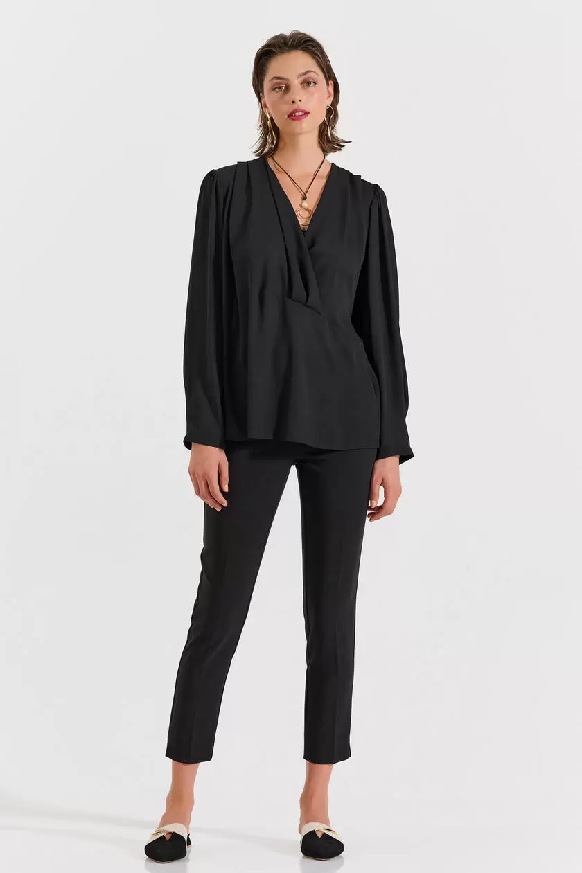 Bill Cost Παντελόνι σε ίσια γραμμή-10-031040-0-Black/Μαύρο Bill Cost Παντελόνι σε ίσια γραμμή-10-031040-0-Black/Μαύρο