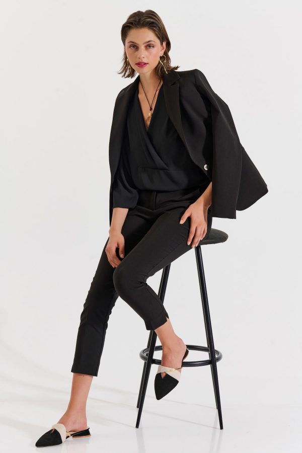 Bill Cost Παντελόνι σε ίσια γραμμή-10-031040-0-Black/Μαύρο