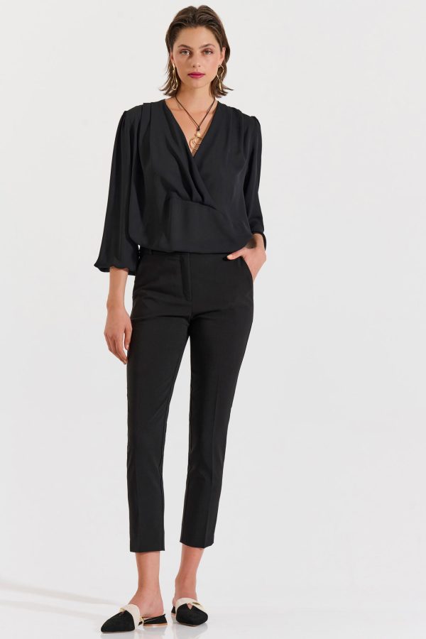 Bill Cost Παντελόνι σε ίσια γραμμή-10-031040-0-Black/Μαύρο