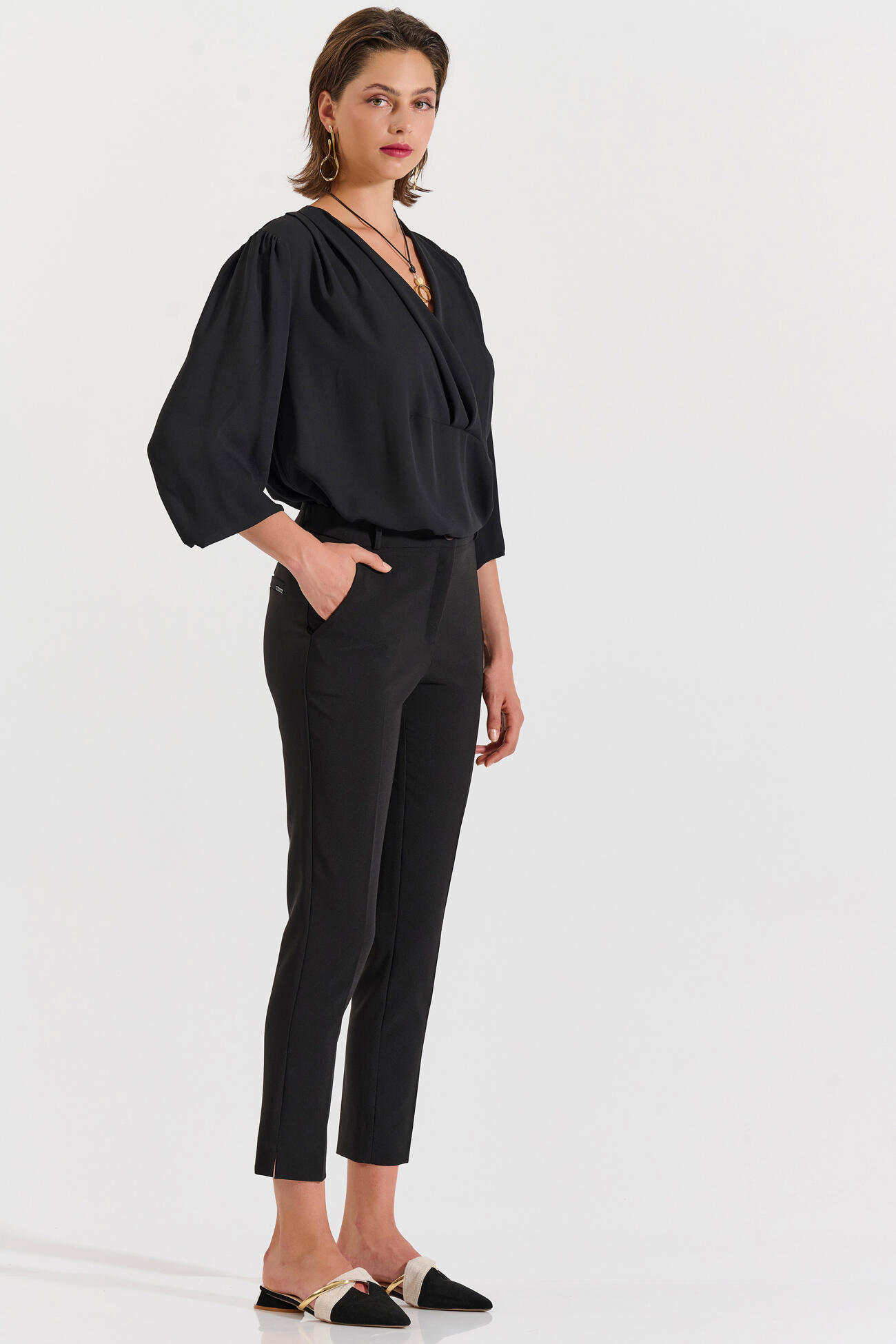 Bill Cost Παντελόνι σε ίσια γραμμή-10-031040-0-Black/Μαύρο Bill Cost Παντελόνι σε ίσια γραμμή-10-031040-0-Black/Μαύρο