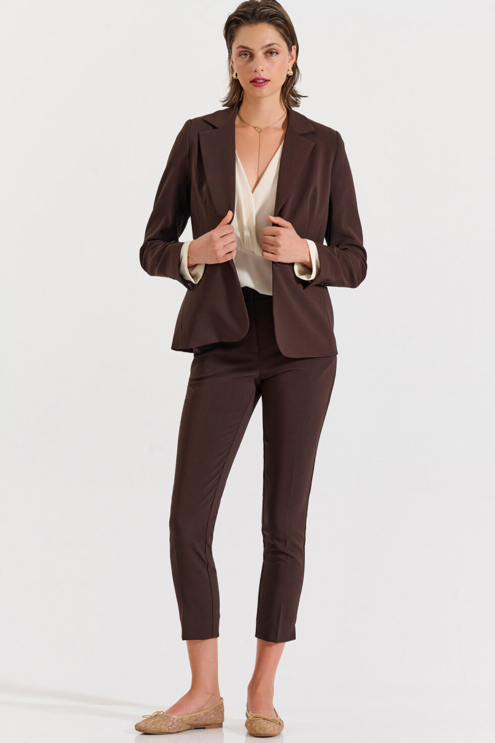 Bill Cost Παντελόνι σε ίσια γραμμή-10-031040-0-Brown/Καφέ Bill Cost Παντελόνι σε ίσια γραμμή-10-031040-0-Brown/Καφέ