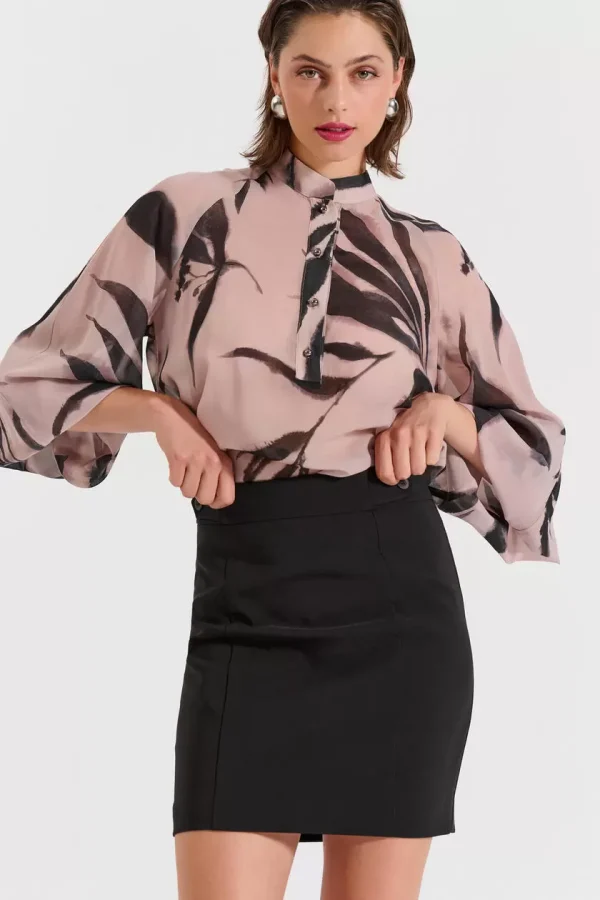 Bill Cost Μίνι φούστα σε ίσια γραμμή-10-031042-0-Black/Μαύρο