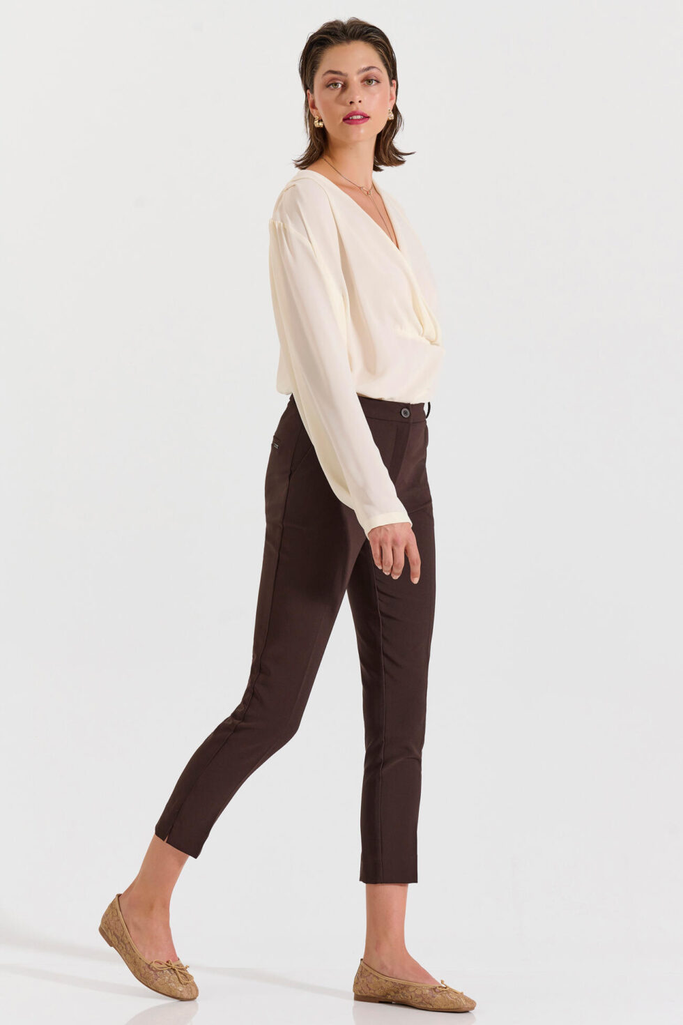 Bill Cost Παντελόνι σε ίσια γραμμή-10-031040-0-Brown/Καφέ Bill Cost Παντελόνι σε ίσια γραμμή-10-031040-0-Brown/Καφέ