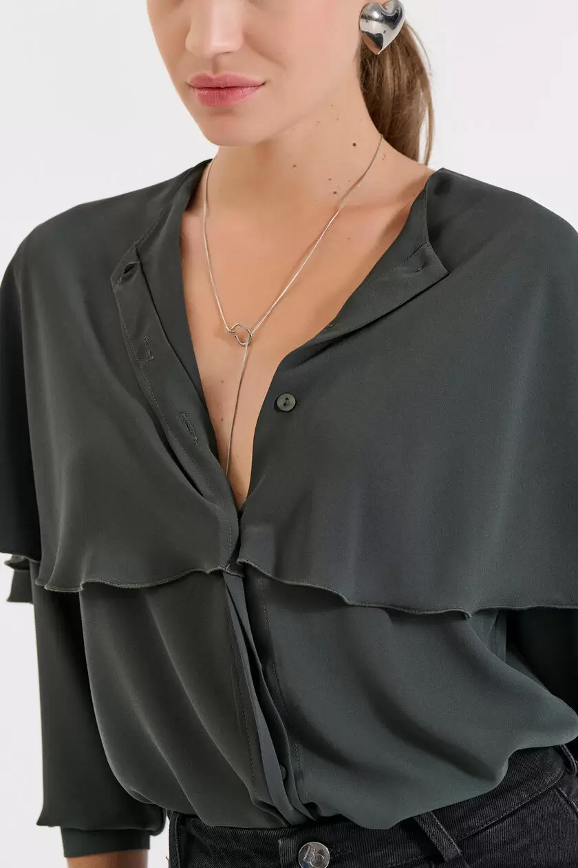 Bill Cost Πουκάμισο με μεγάλο γιακά και κουμπιά 10-031046-0-Olive/Λαδί Bill Cost Πουκάμισο με μεγάλο γιακά και κουμπιά 10-031046-0-Olive/Λαδί