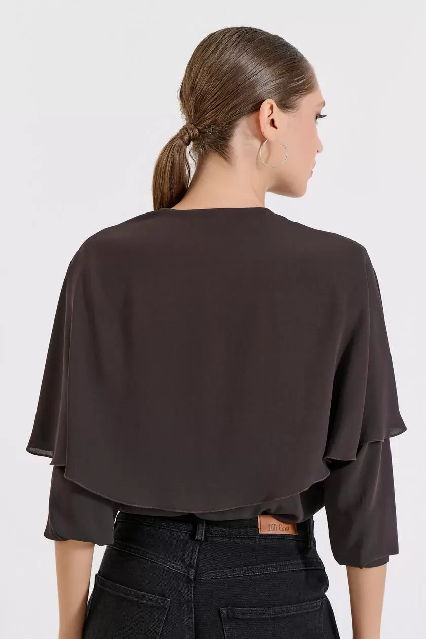 Bill Cost Πουκάμισο με μεγάλο γιακά και κουμπιά 10-031046-0-Brown/Καφέ Bill Cost Πουκάμισο με μεγάλο γιακά και κουμπιά 10-031046-0-Brown/Καφέ