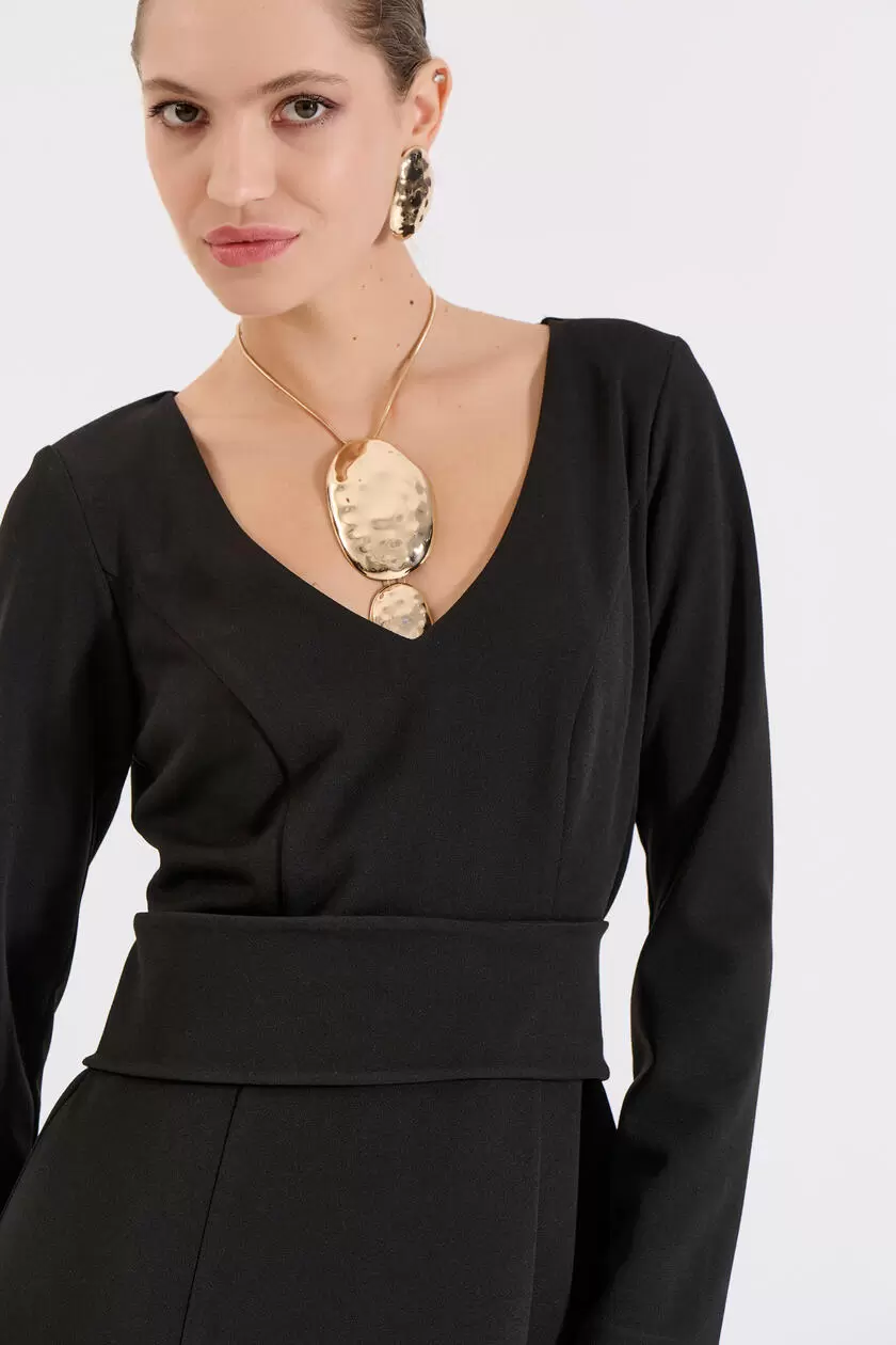 Bill Cost Μακρύ Κλος Φόρεμα με V Ντεκολτέ και Ζώνη-10-031048-0-Black/Μαύρο Bill Cost Μακρύ Κλος Φόρεμα με V Ντεκολτέ και Ζώνη-10-031048-0-Black/Μαύρο