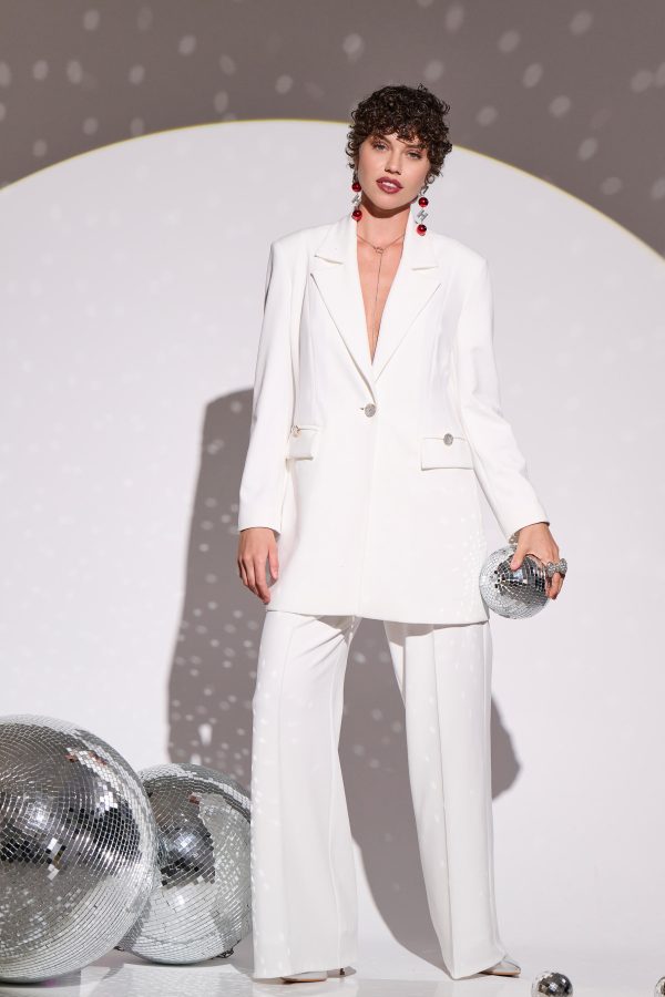 Bill Cost Μακρύ Σακάκι σε Minimal Γραμμή Κωδικός 10-031071-0-Ecru/Εκρού