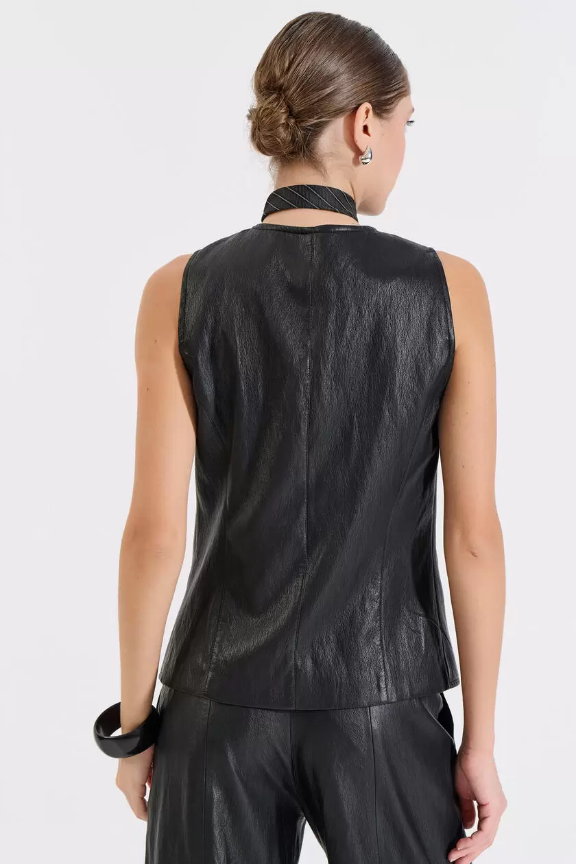 Bill Cost Γιλέκο από Δερματίνη με Κουμπιά 10-010195-0-Black/Μαύρο Bill Cost Γιλέκο από Δερματίνη με Κουμπιά 10-010195-0-Black/Μαύρο