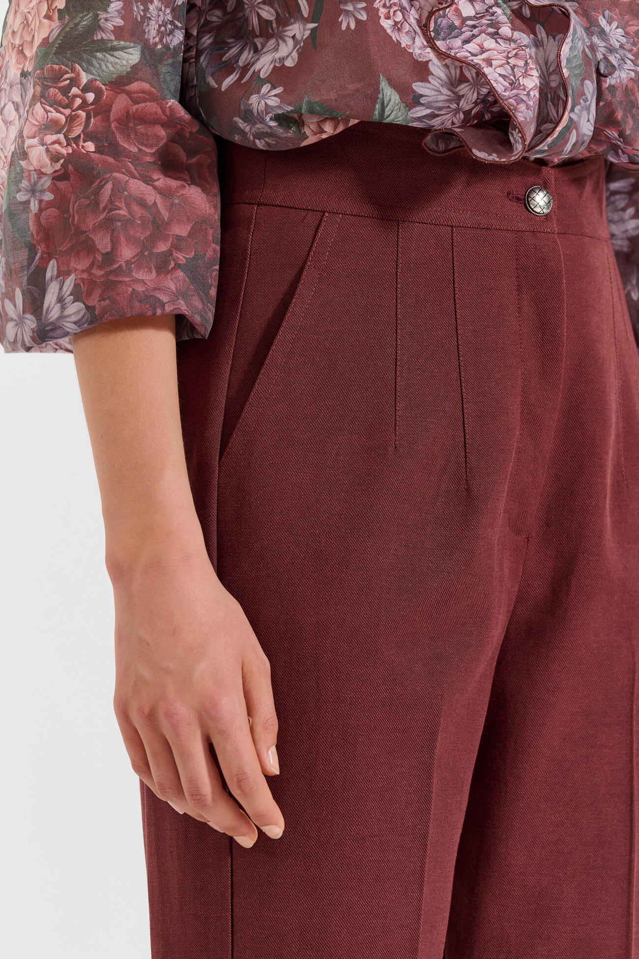 Bill Cost Ψηλόμεσο παντελόνι σε ίσια γραμμή crop-10-060816-0-Burgundy/μπορντό Bill Cost Ψηλόμεσο παντελόνι σε ίσια γραμμή crop-10-060816-0-Burgundy/μπορντό