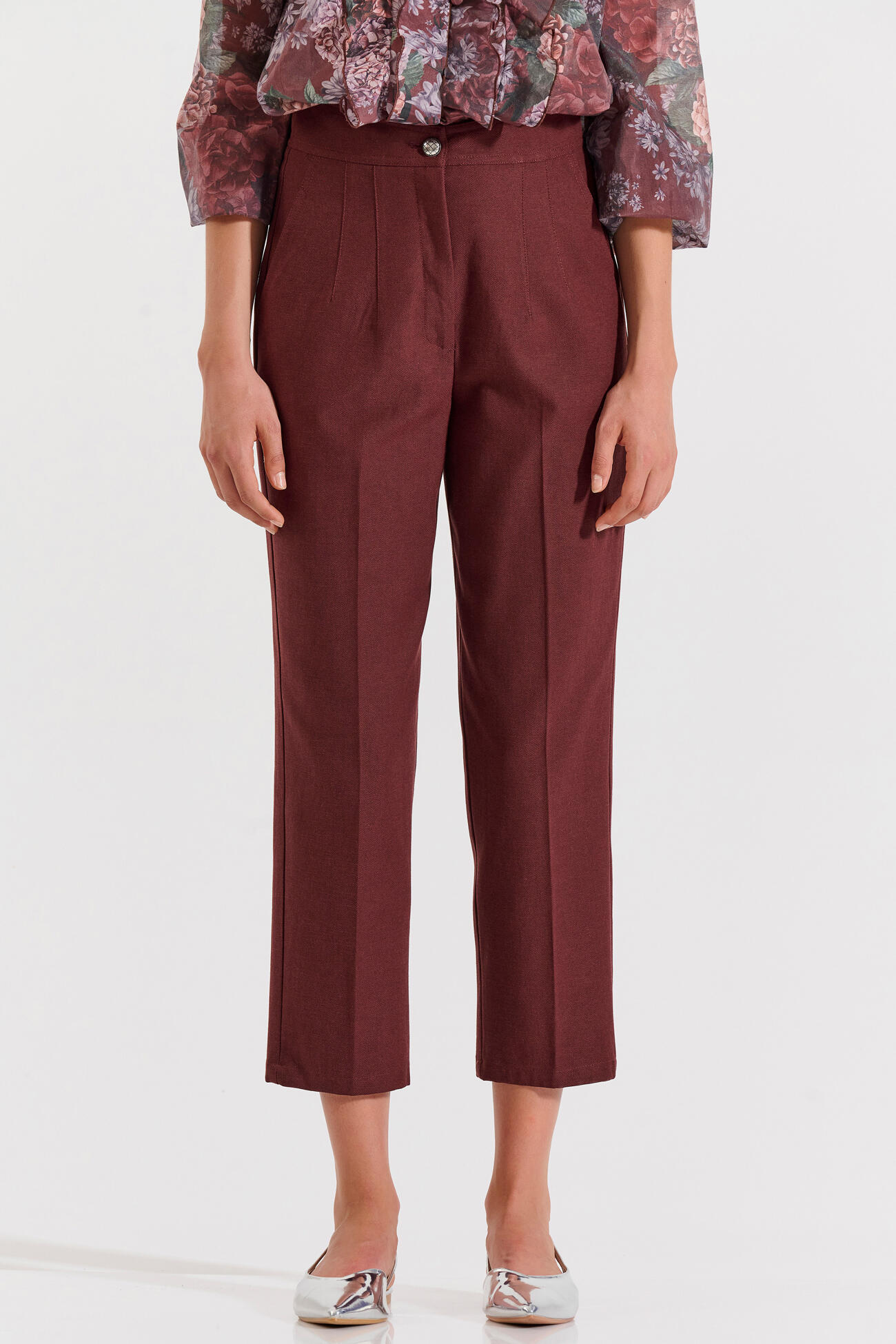 Bill Cost Ψηλόμεσο παντελόνι σε ίσια γραμμή crop-10-060816-0-Burgundy/μπορντό Bill Cost Ψηλόμεσο παντελόνι σε ίσια γραμμή crop-10-060816-0-Burgundy/μπορντό