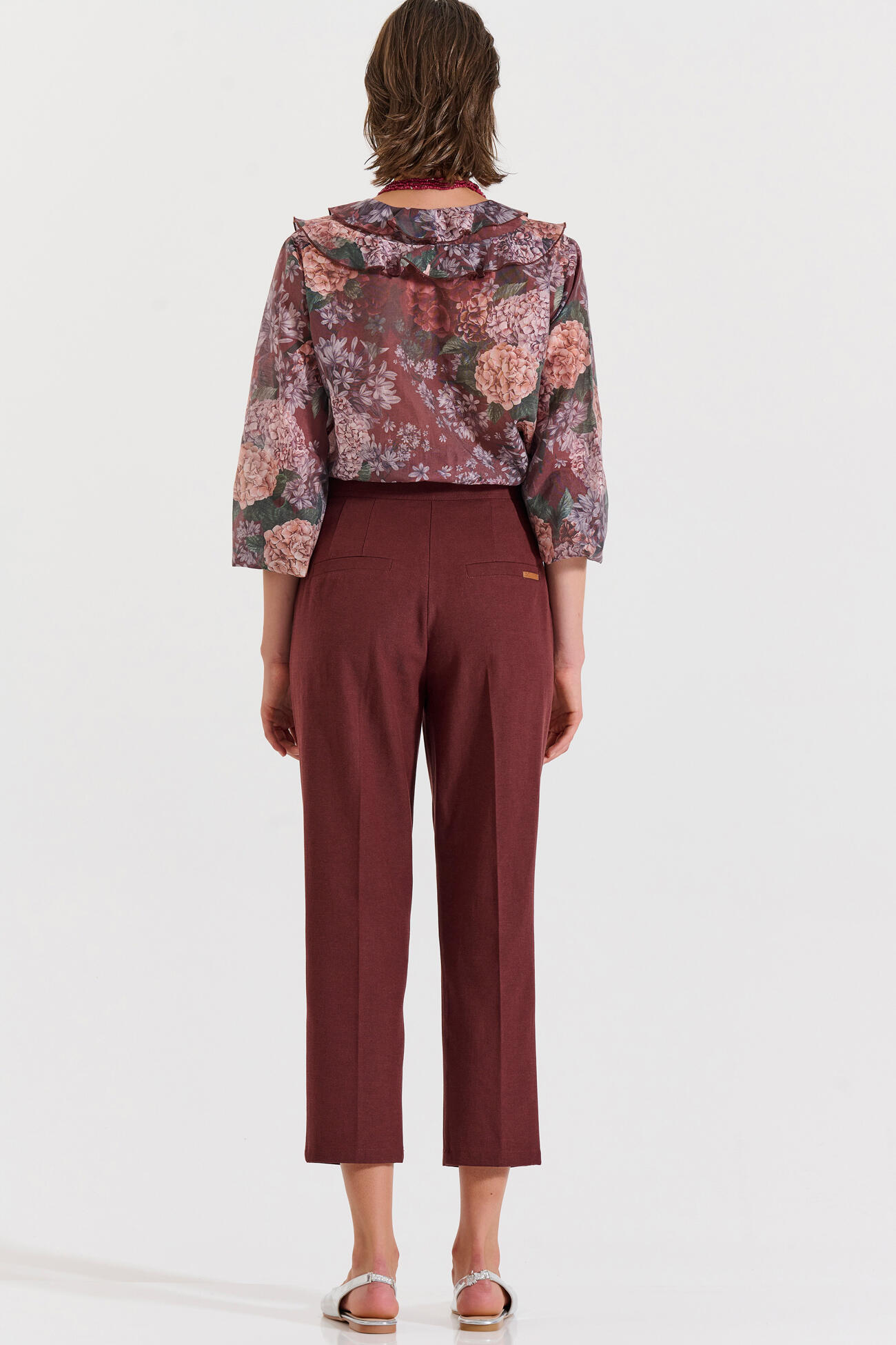 Bill Cost Ψηλόμεσο παντελόνι σε ίσια γραμμή crop-10-060816-0-Burgundy/μπορντό Bill Cost Ψηλόμεσο παντελόνι σε ίσια γραμμή crop-10-060816-0-Burgundy/μπορντό