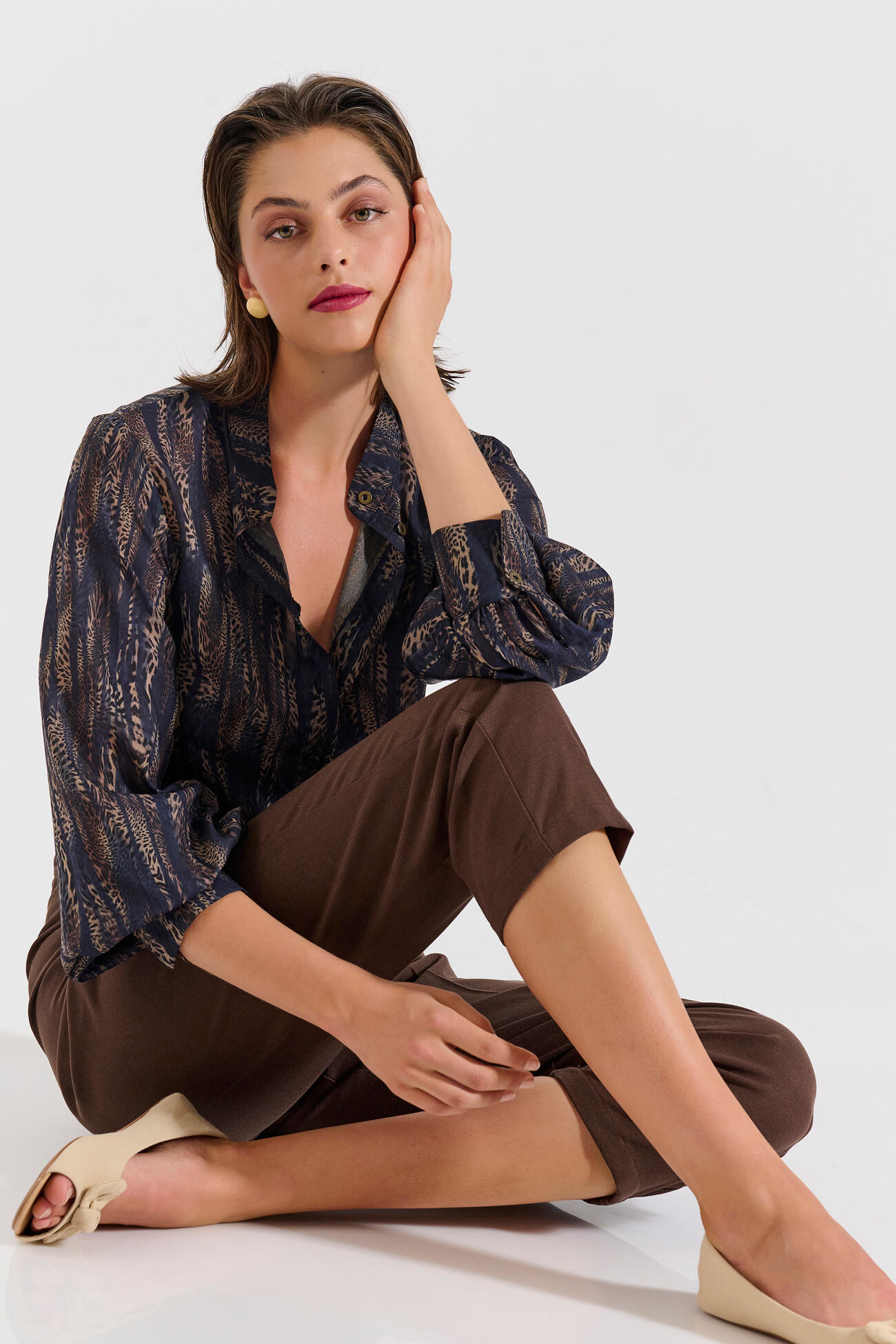 Bill Cost Ψηλόμεσο παντελόνι σε ίσια γραμμή crop-10-060816-0-Brown/Καφέ Bill Cost Ψηλόμεσο παντελόνι σε ίσια γραμμή crop-10-060816-0-Brown/Καφέ