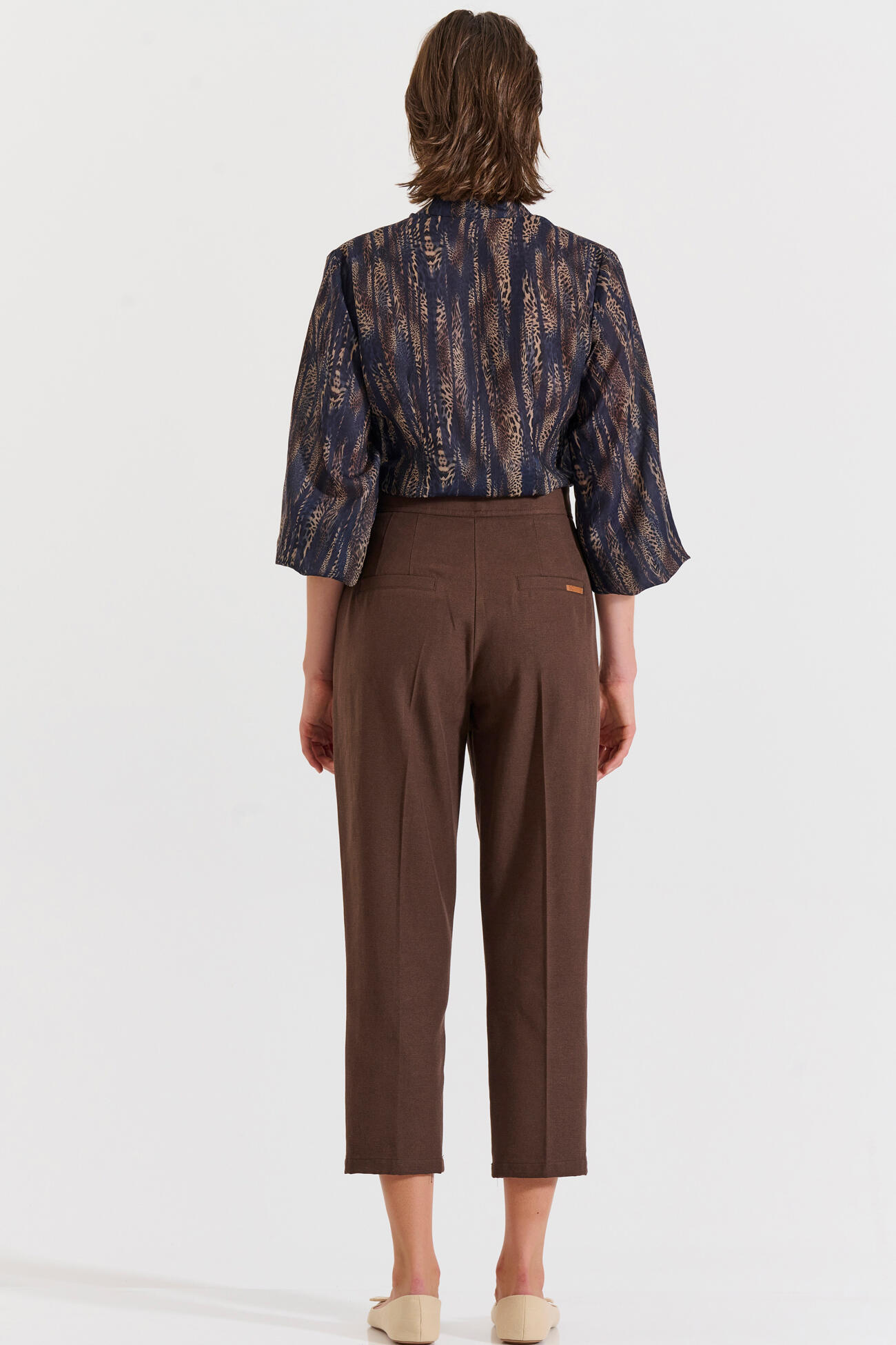 Bill Cost Ψηλόμεσο παντελόνι σε ίσια γραμμή crop-10-060816-0-Brown/Καφέ Bill Cost Ψηλόμεσο παντελόνι σε ίσια γραμμή crop-10-060816-0-Brown/Καφέ