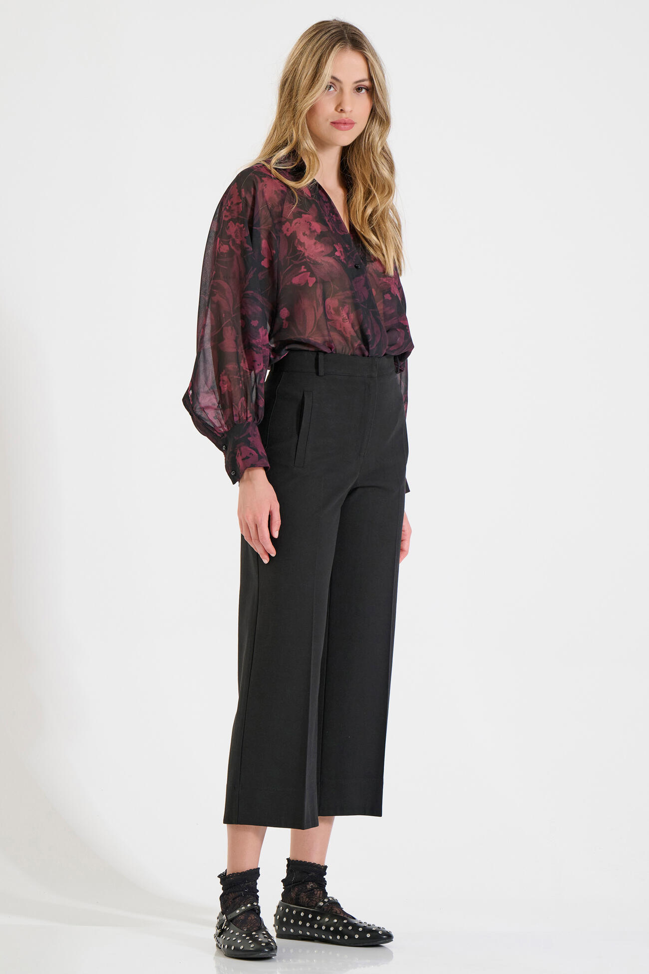 Bill Cost Παντελόνι cropped από Λιοσέλ και Βαμβάκι-10-060817-0-Black/Μαύρο Bill Cost Παντελόνι cropped από Λιοσέλ και Βαμβάκι-10-060817-0-Black/Μαύρο