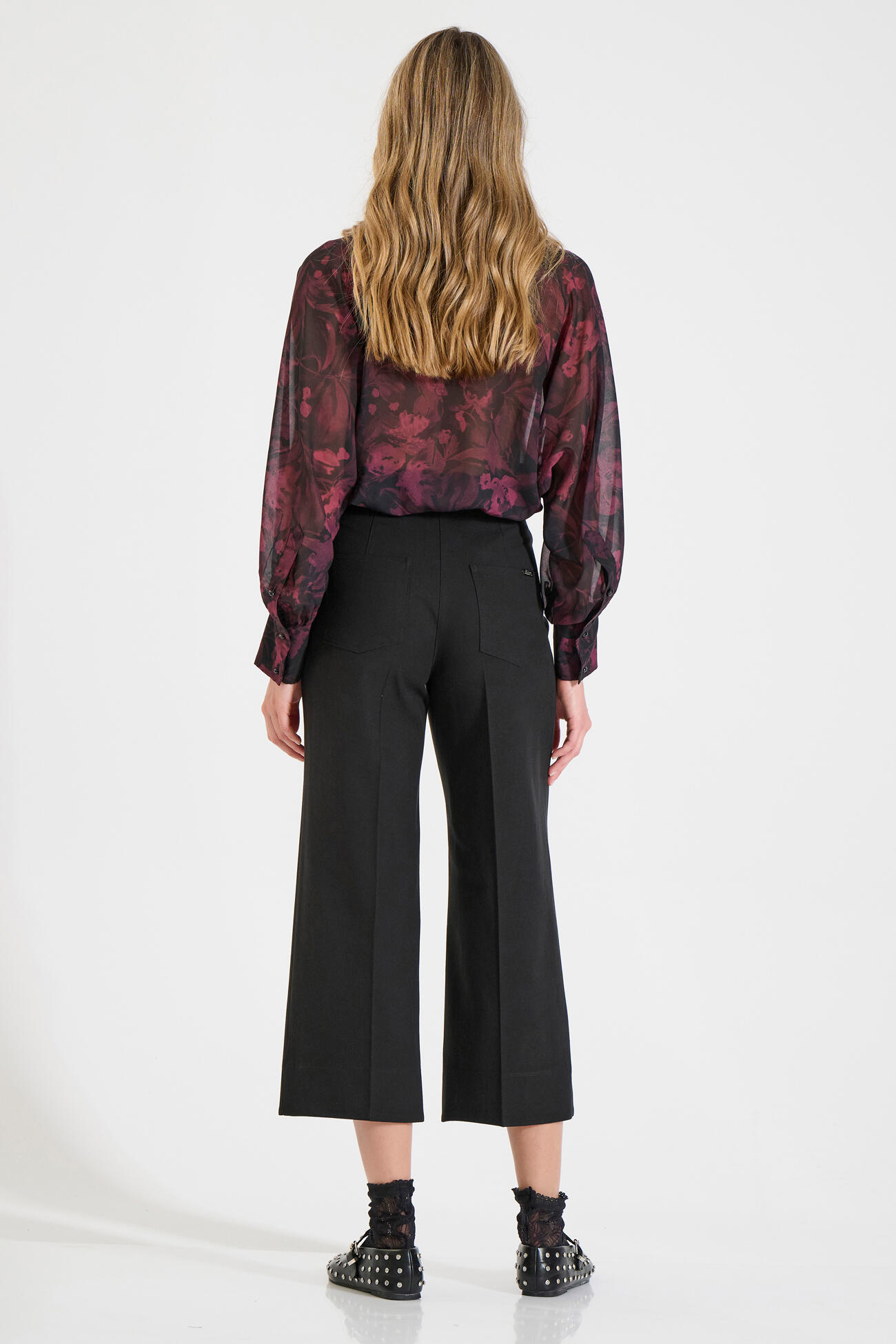 Bill Cost Παντελόνι cropped από Λιοσέλ και Βαμβάκι-10-060817-0-Black/Μαύρο Bill Cost Παντελόνι cropped από Λιοσέλ και Βαμβάκι-10-060817-0-Black/Μαύρο