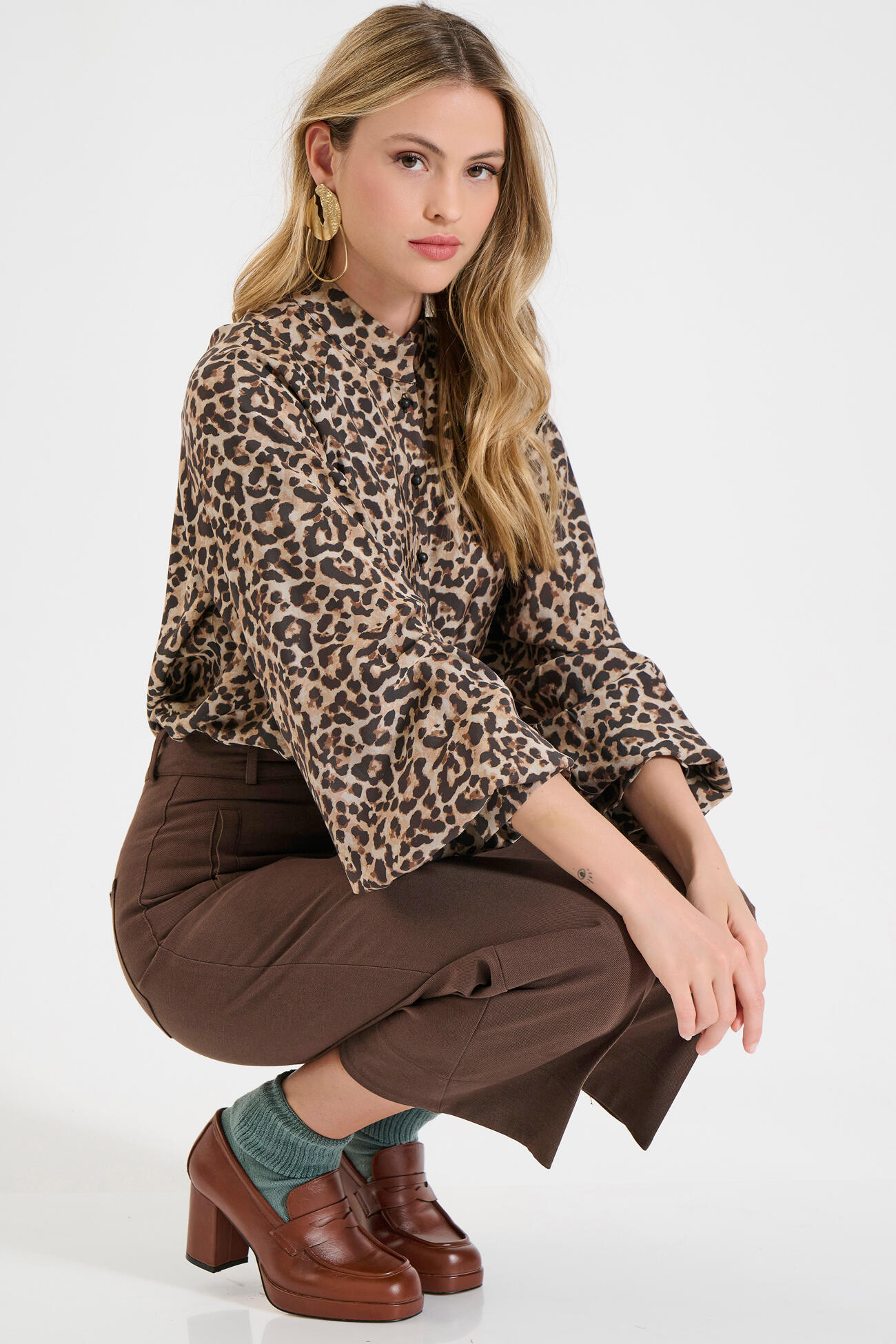 Bill Cost Παντελόνι cropped από Λιοσέλ και Βαμβάκι-10-060817-0-Brown/Καφέ Bill Cost Παντελόνι cropped από Λιοσέλ και Βαμβάκι-10-060817-0-Brown/Καφέ