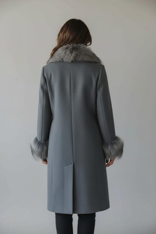 Bill Cost Παλτό με Συνθετική Γούνα Κωδικός 10-090205-0-Grey/Γκρι