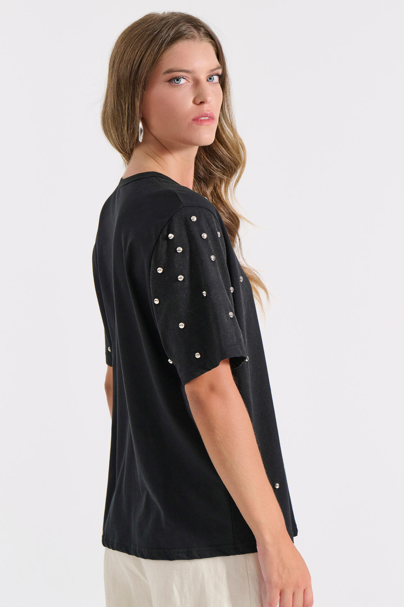 Bill Cost Μπλούζα 100% Οργανικό Βαμβάκι με Μεταλλικά Τρουκς-10-120682-0-Black/Μαύρο Bill Cost Μπλούζα 100% Οργανικό Βαμβάκι με Μεταλλικά Τρουκς-10-120682-0-Black/Μαύρο