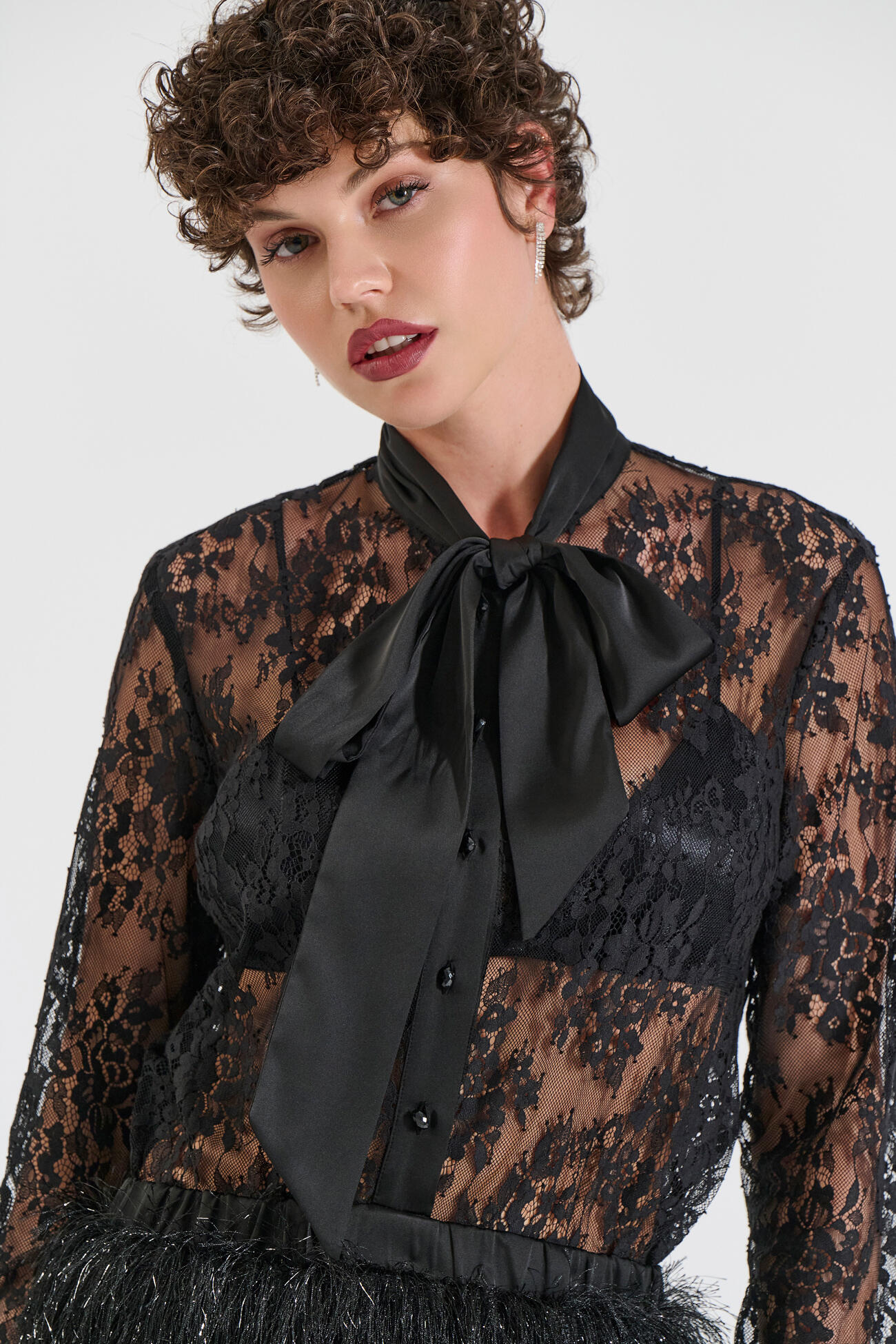 Bill Cost Μίνι Φόρεμα με Δαντέλα & Κρόσια-10-160185-0-Black/Μαύρο Bill Cost Μίνι Φόρεμα με Δαντέλα & Κρόσια-10-160185-0-Black/Μαύρο