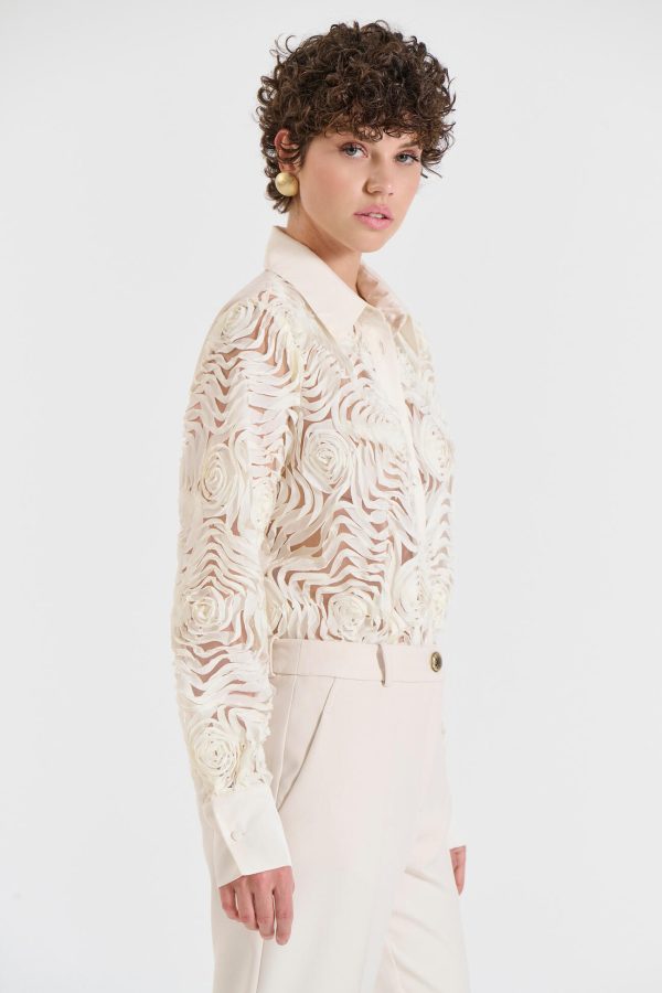 Bill Cost Πουκάμισο με Ανάγλυφη Υφή-10-160186-0-Ecru/Εκρού