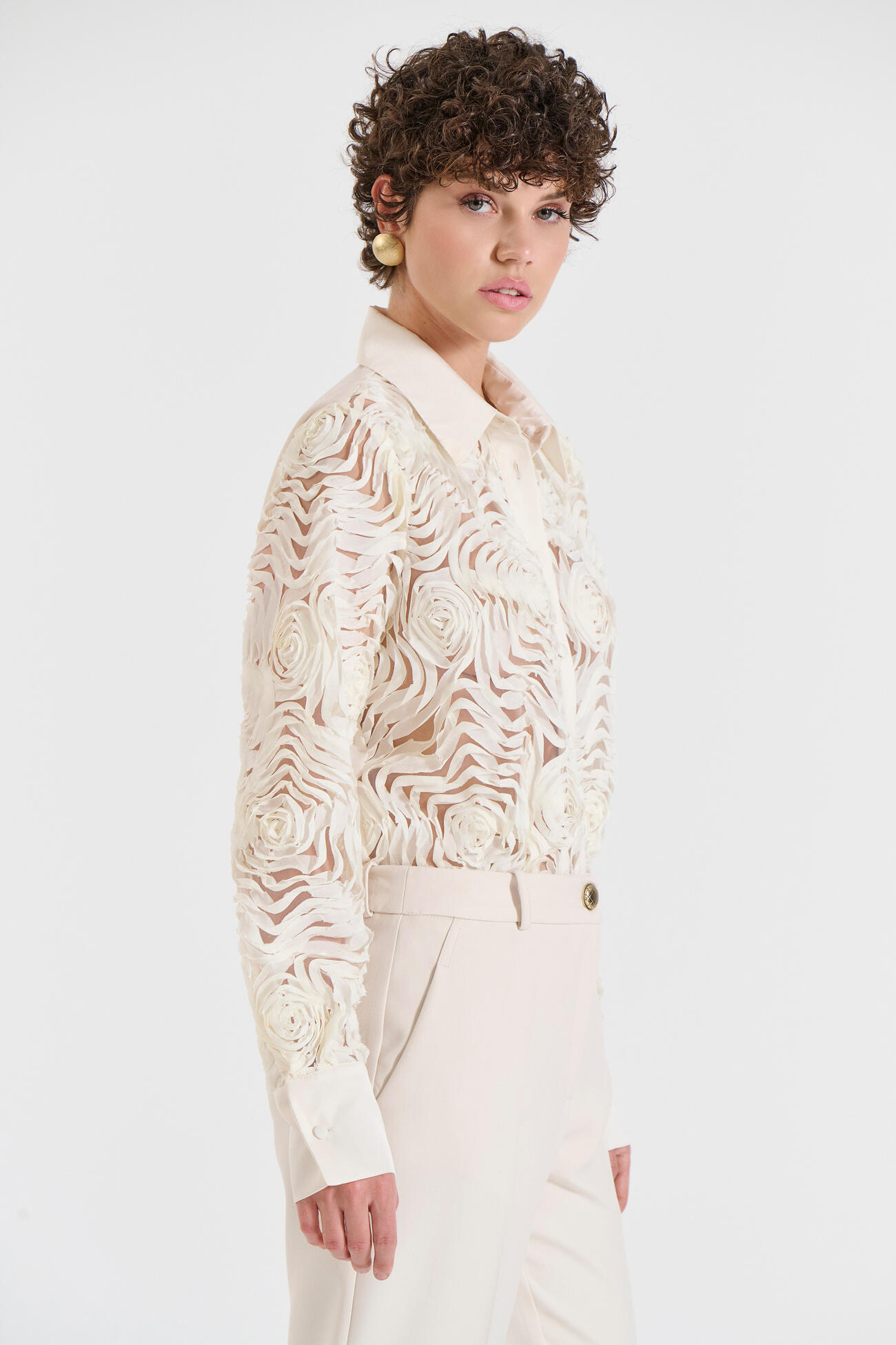 Bill Cost Πουκάμισο με Ανάγλυφη Υφή-10-160186-0-Ecru/Εκρού Bill Cost Πουκάμισο με Ανάγλυφη Υφή-10-160186-0-Ecru/Εκρού