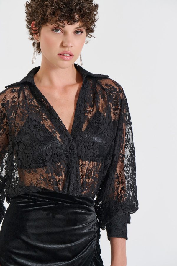 Bill Cost Κορμάκι από Δαντέλα-10-160190-0-Black/Μαύρο