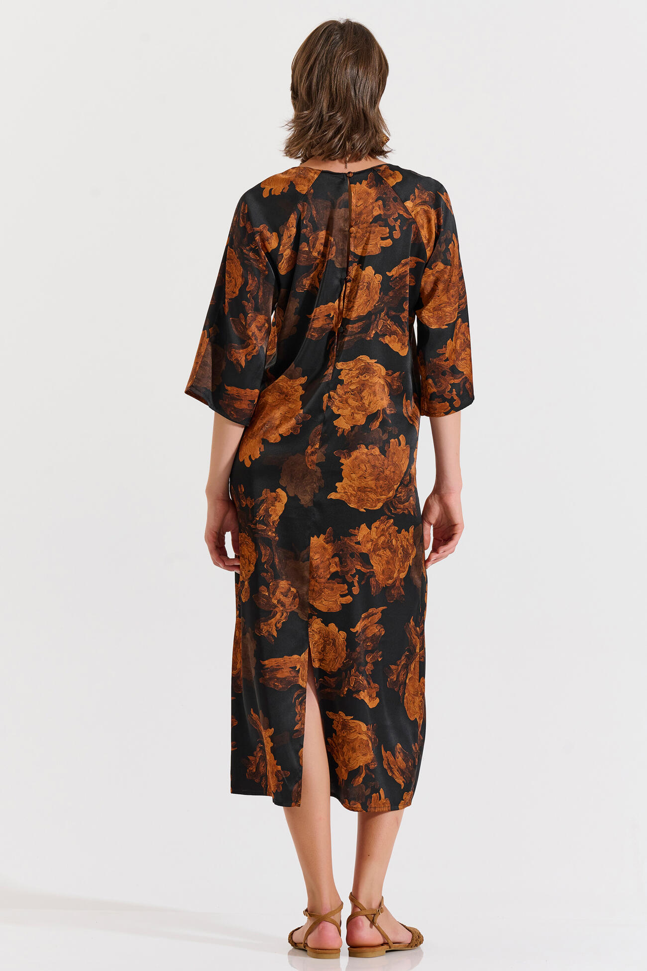 Bill Cost Μακρύ εμπριμέ φόρεμα με V λαιμόκοψη-10-342404-0-Black/Μαύρο Bill Cost Μακρύ εμπριμέ φόρεμα με V λαιμόκοψη-10-342404-0-Black/Μαύρο